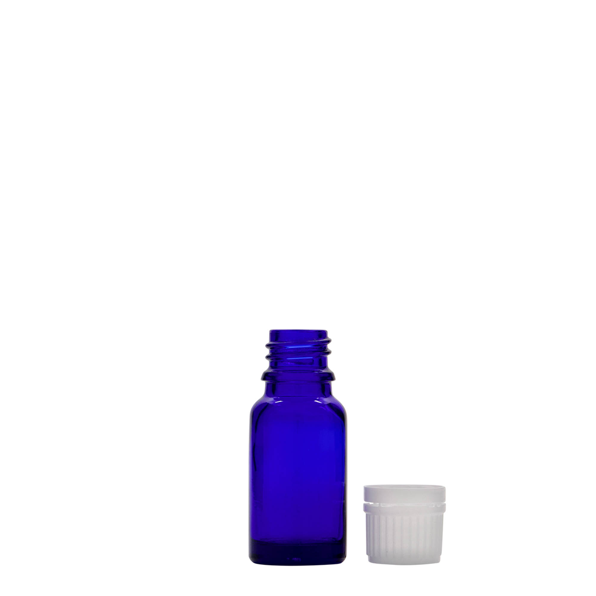 10 ml frasco medicinal, vidrio, azul real, boca: DIN 18