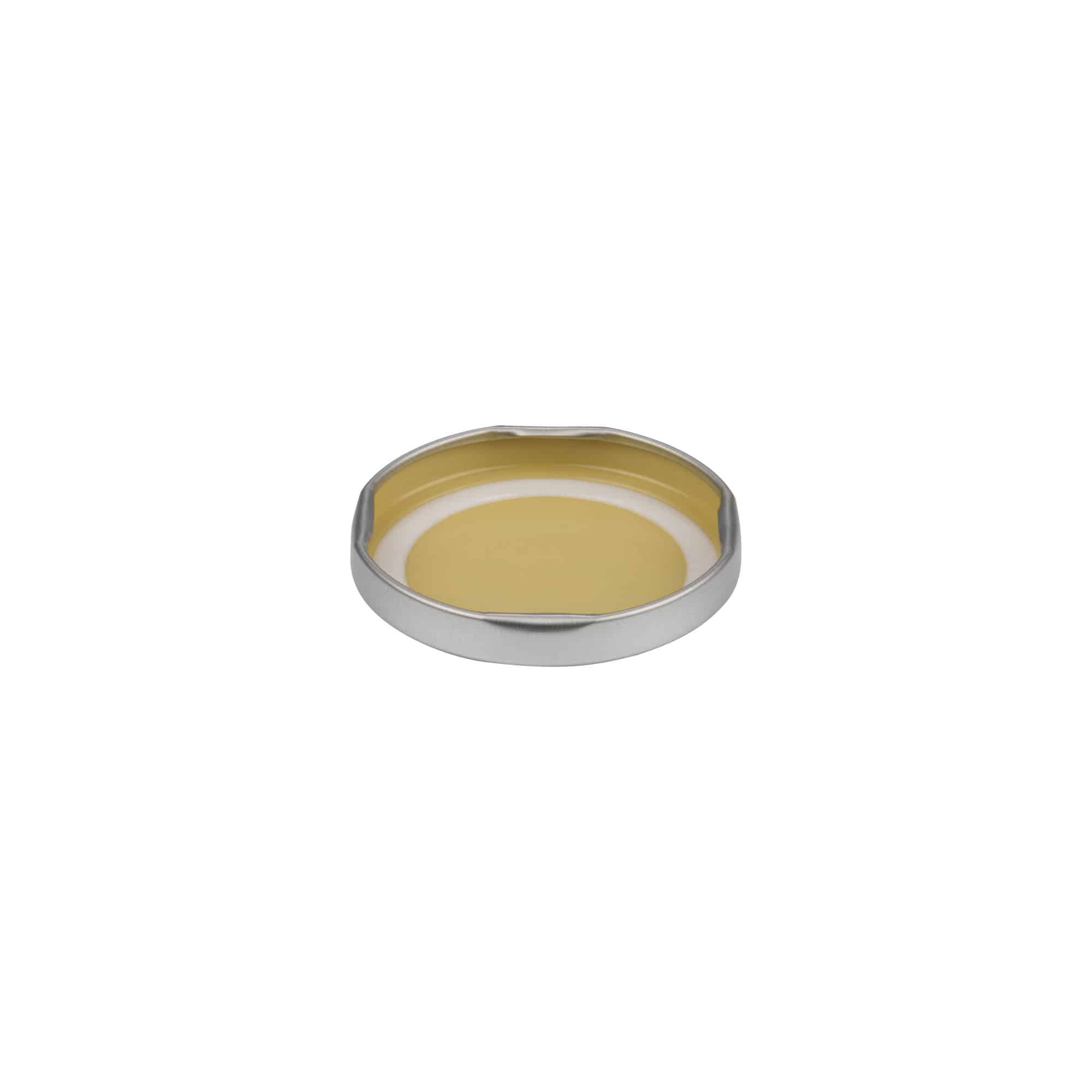 Tapa Twist-off, hojalata, plateada, para boca: TO 53