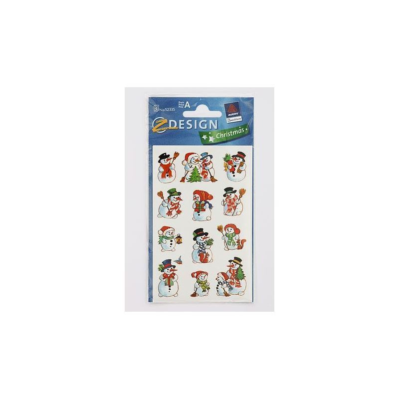 Pegatinas Zweckform 'Muñecos de nieve', papel, multicolor Pegatinas Zweckform 'Muñecos de nieve', papel, multicolor