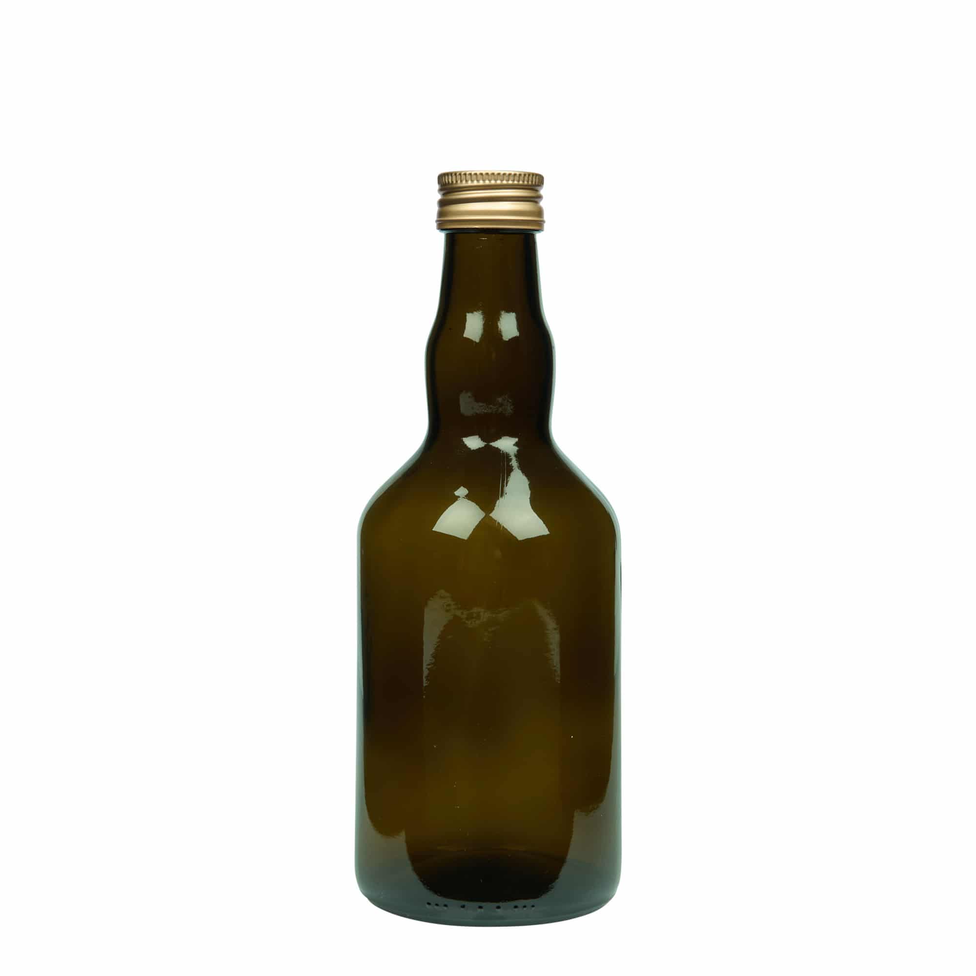 Botella de vidrio de 500 ml «Olona», verde antiguo, boca: PP 31,5