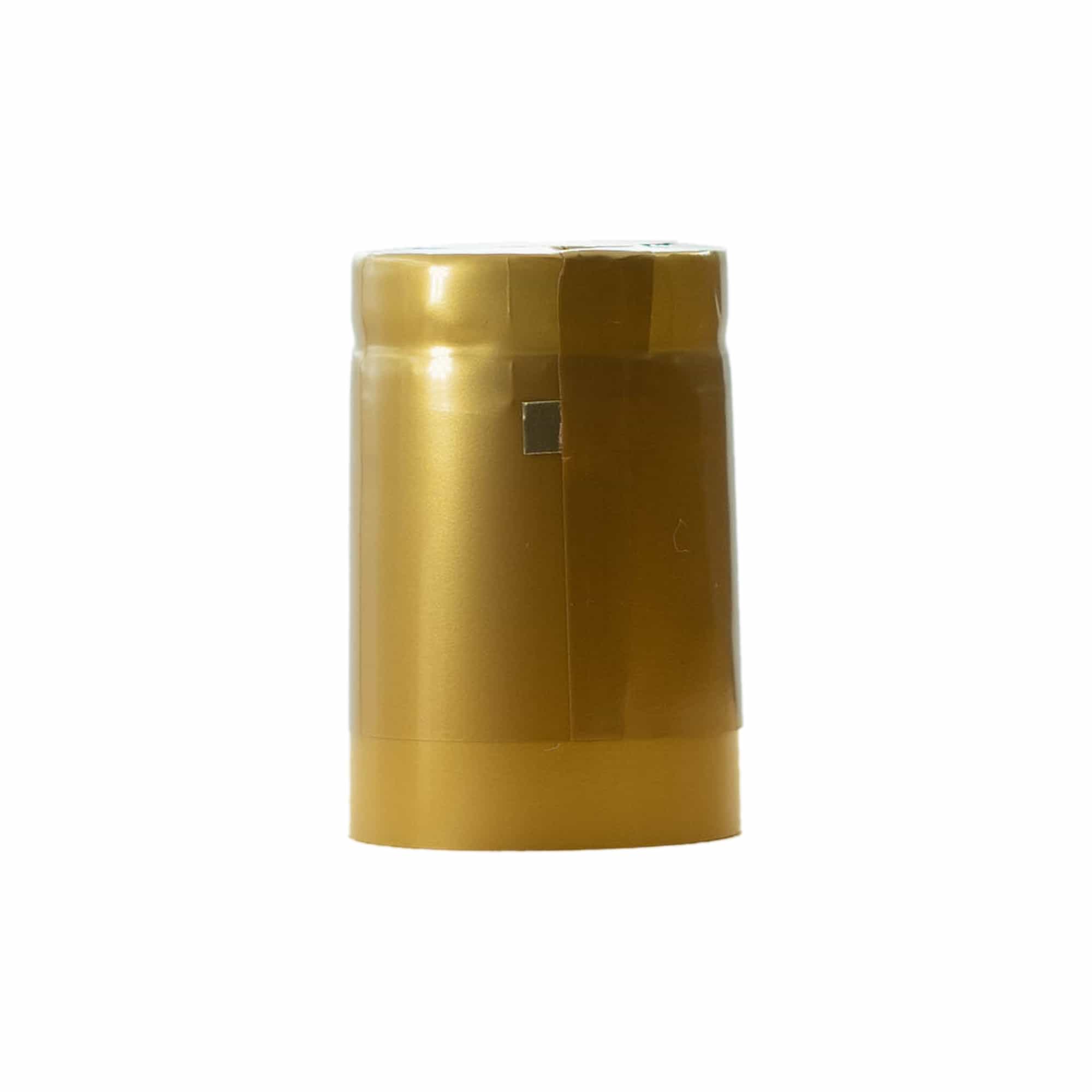 Cápsula termoencogible 32x41, plástico de PVC, dorado Cápsula termoencogible 32x41, plástico de PVC, dorado