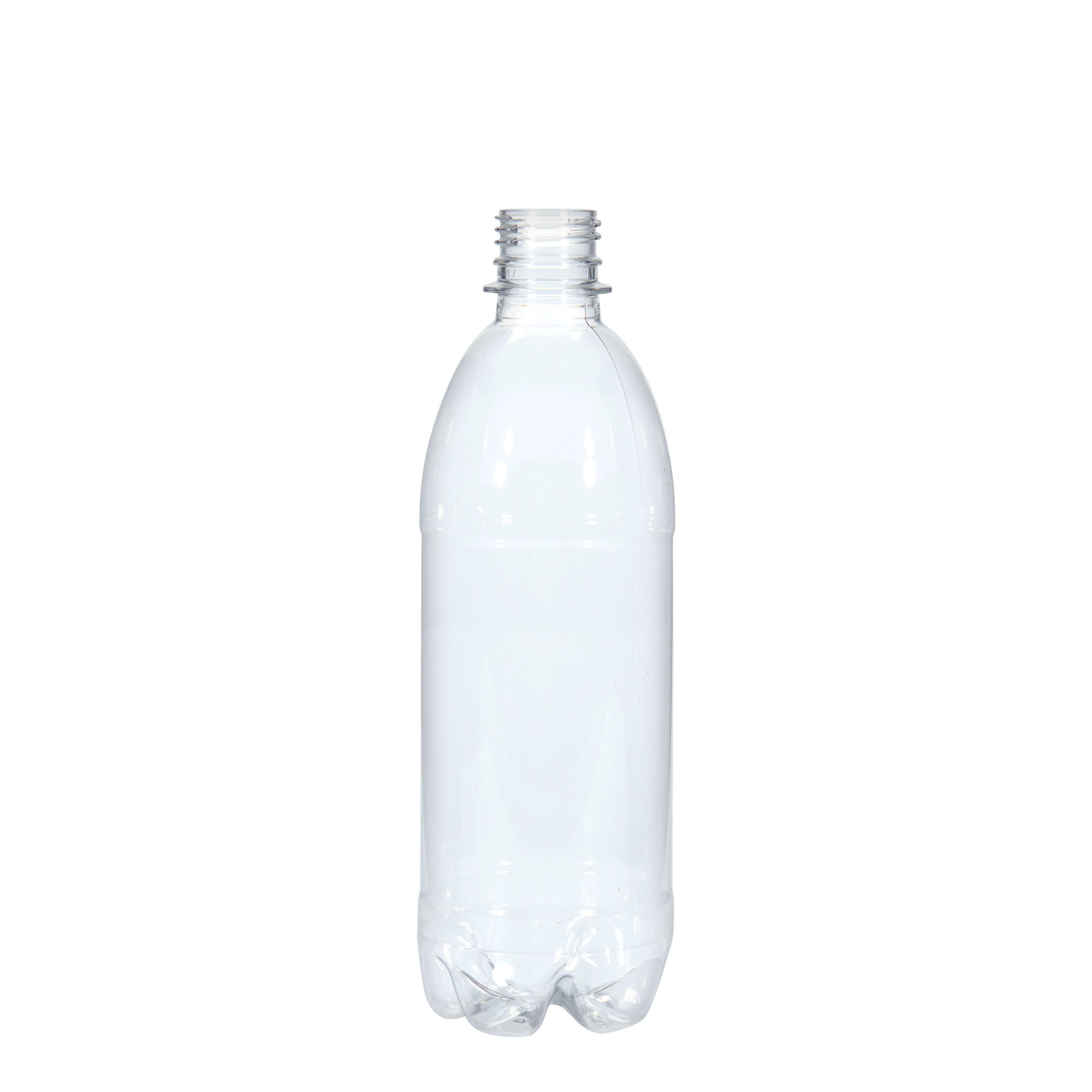 Botella PET universal de 500 ml, plástico, boca: PCO28 Botella PET universal de 500 ml, plástico, boca: PCO28