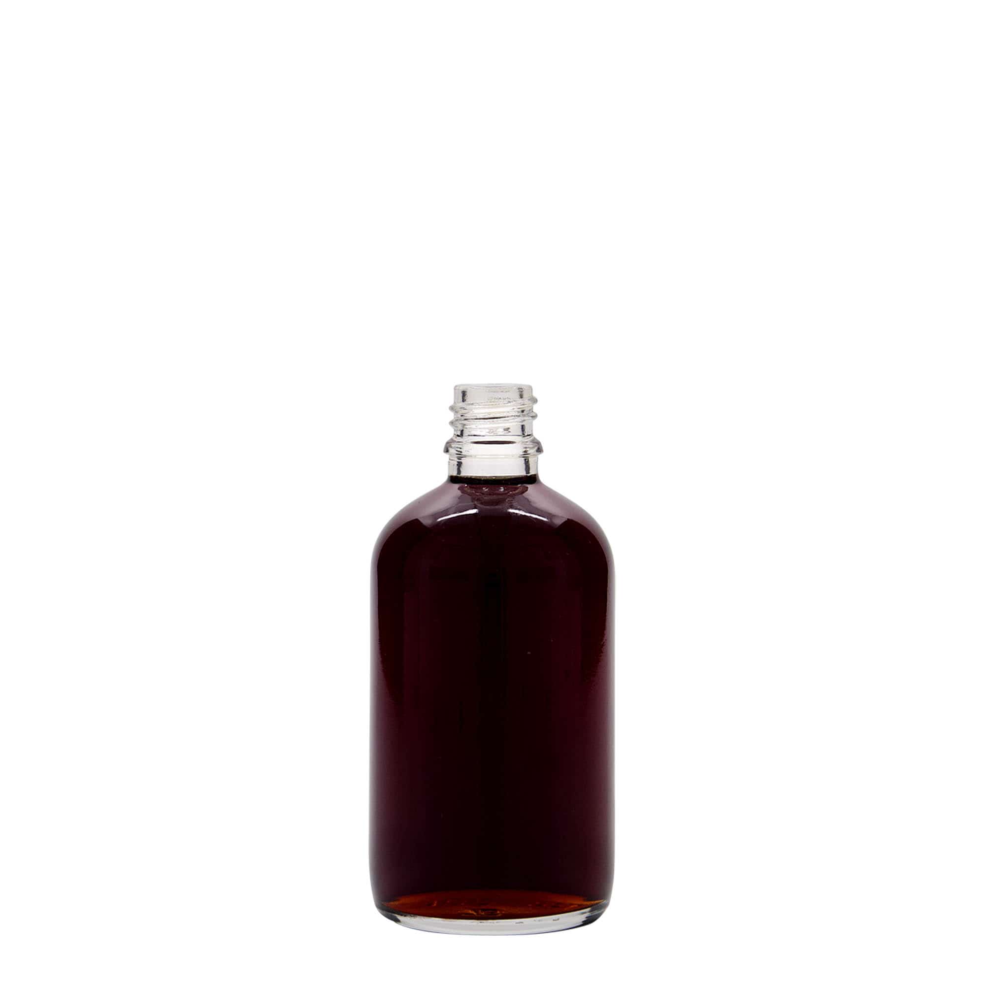 100 ml frasco medicinal, vidrio, boca: DIN 18