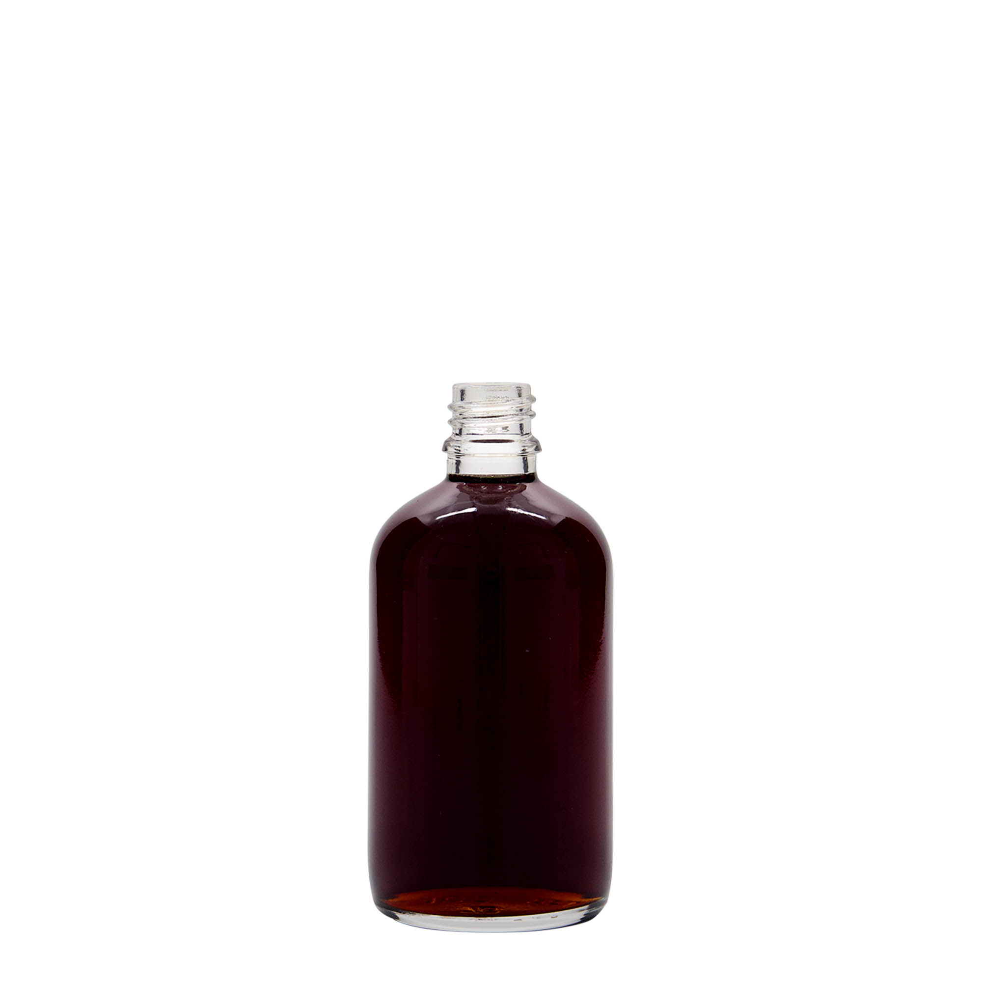 100 ml frasco medicinal, vidrio, boca: DIN 18