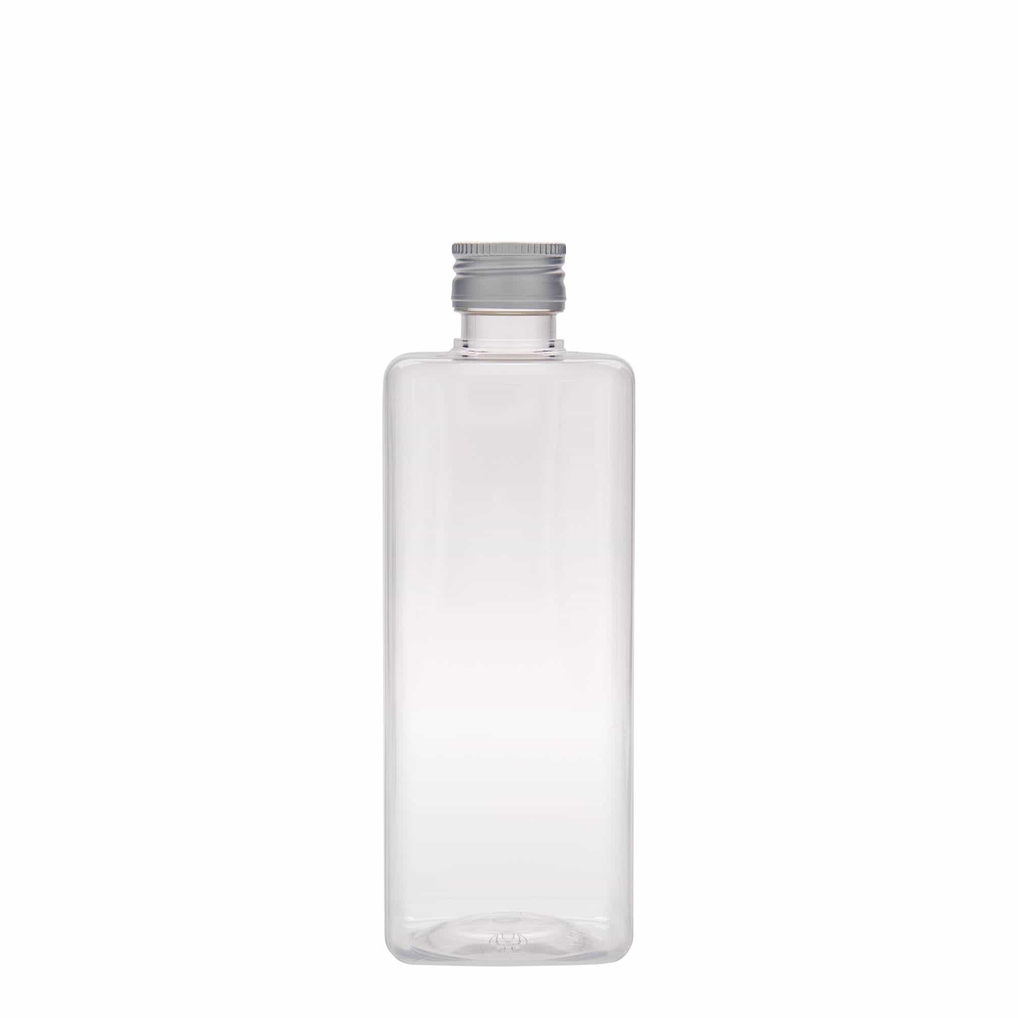 Botella PET de 500 ml 'Karl', cuadrada, plástico, boca: PP 28
