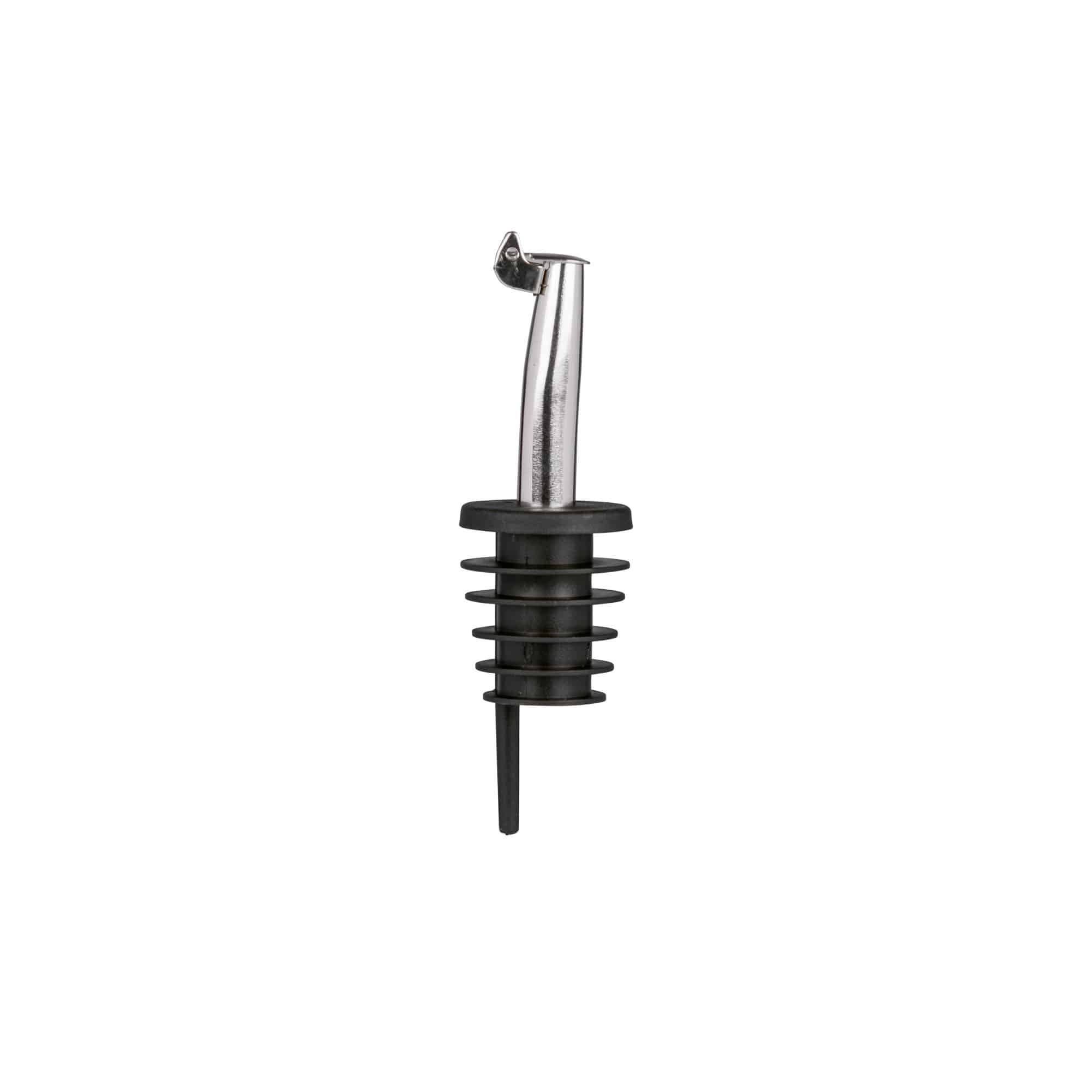 Vertedor de inox con tapa metálica, acero inoxidable, plateado