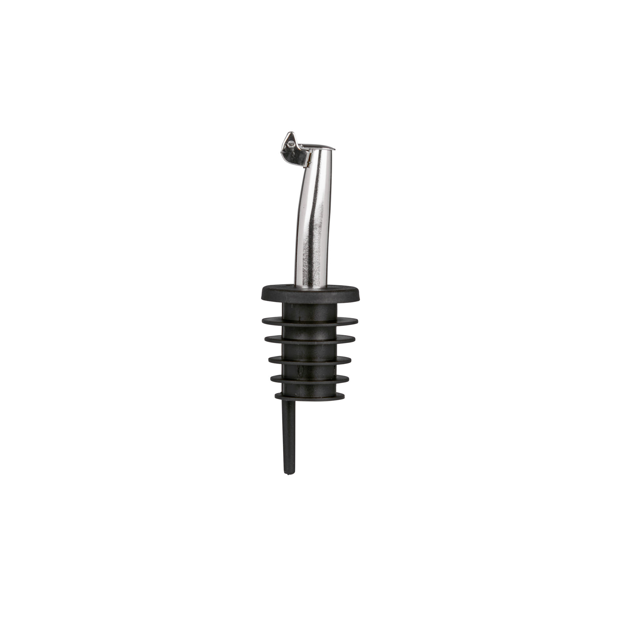 Vertedor de inox con tapa metálica, acero inoxidable, plateado