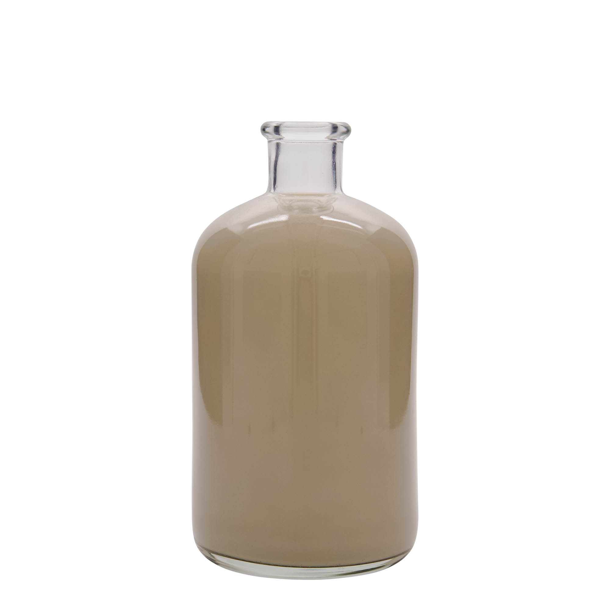 Botella de vidrio de 1.000 ml para farmacéutico, boca: corcho