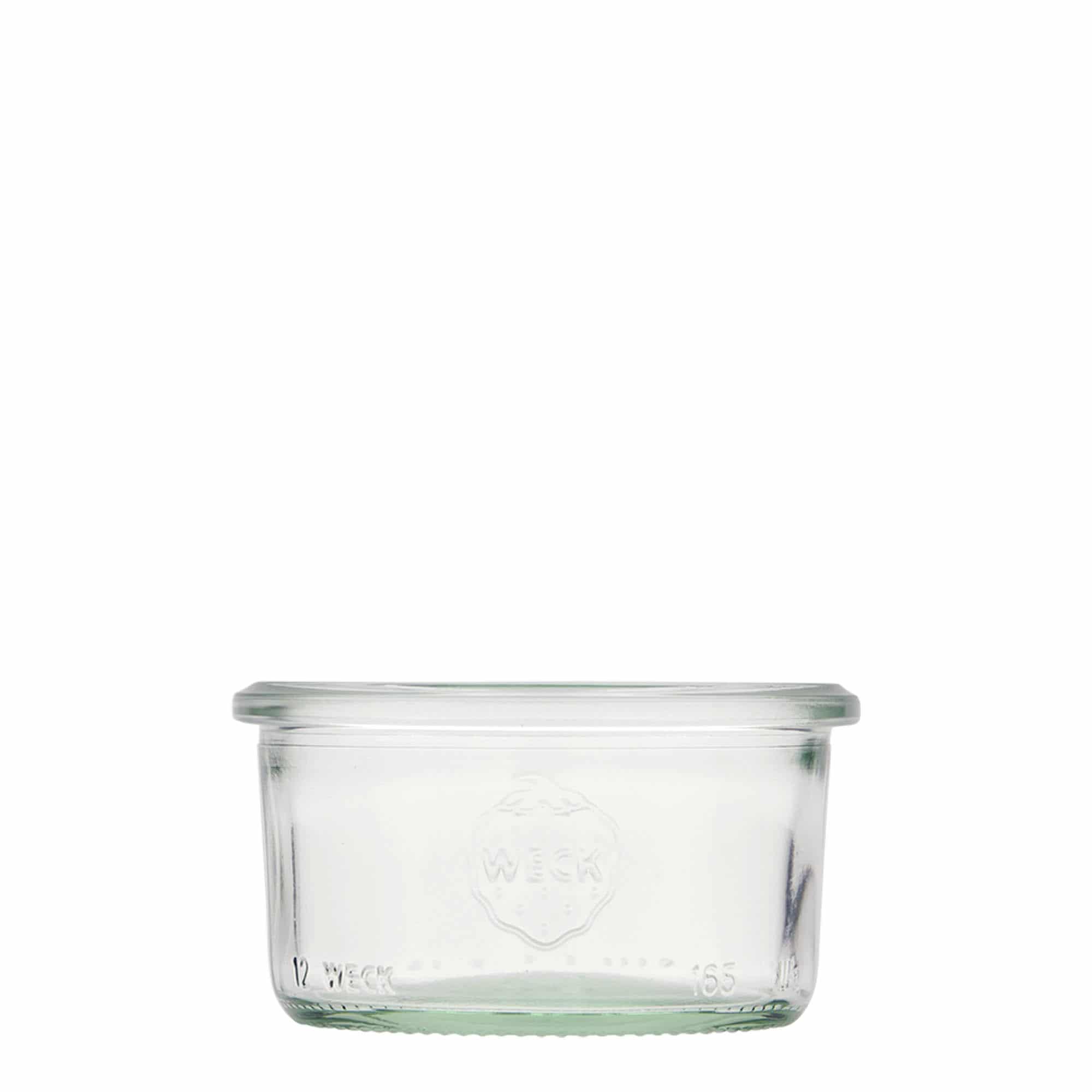 Tarro de vidrio cilíndrico WECK de 165 ml, boca: borde redondo