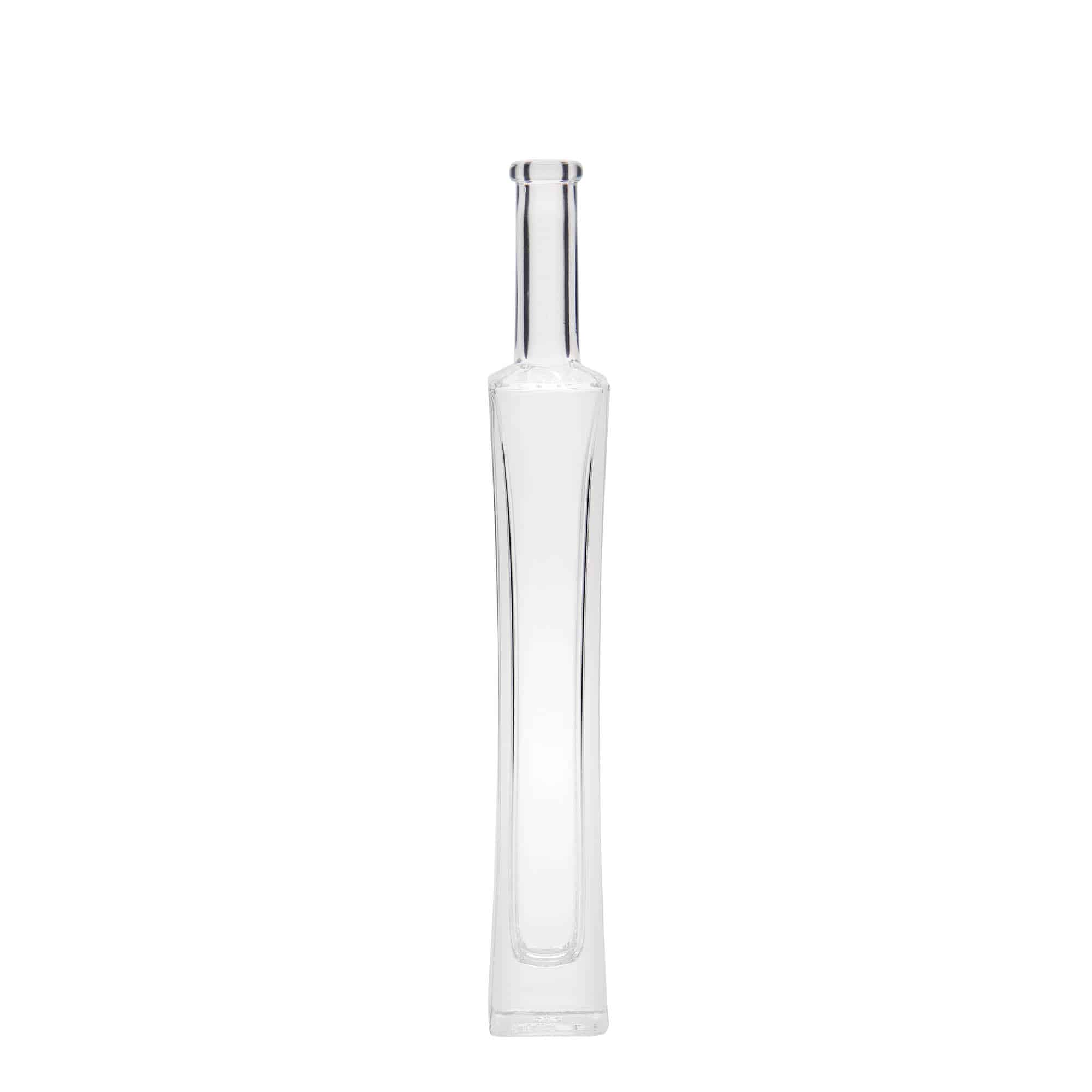 Botella de cristal de 100 ml 'Koko', cuadrada, boca: corcho