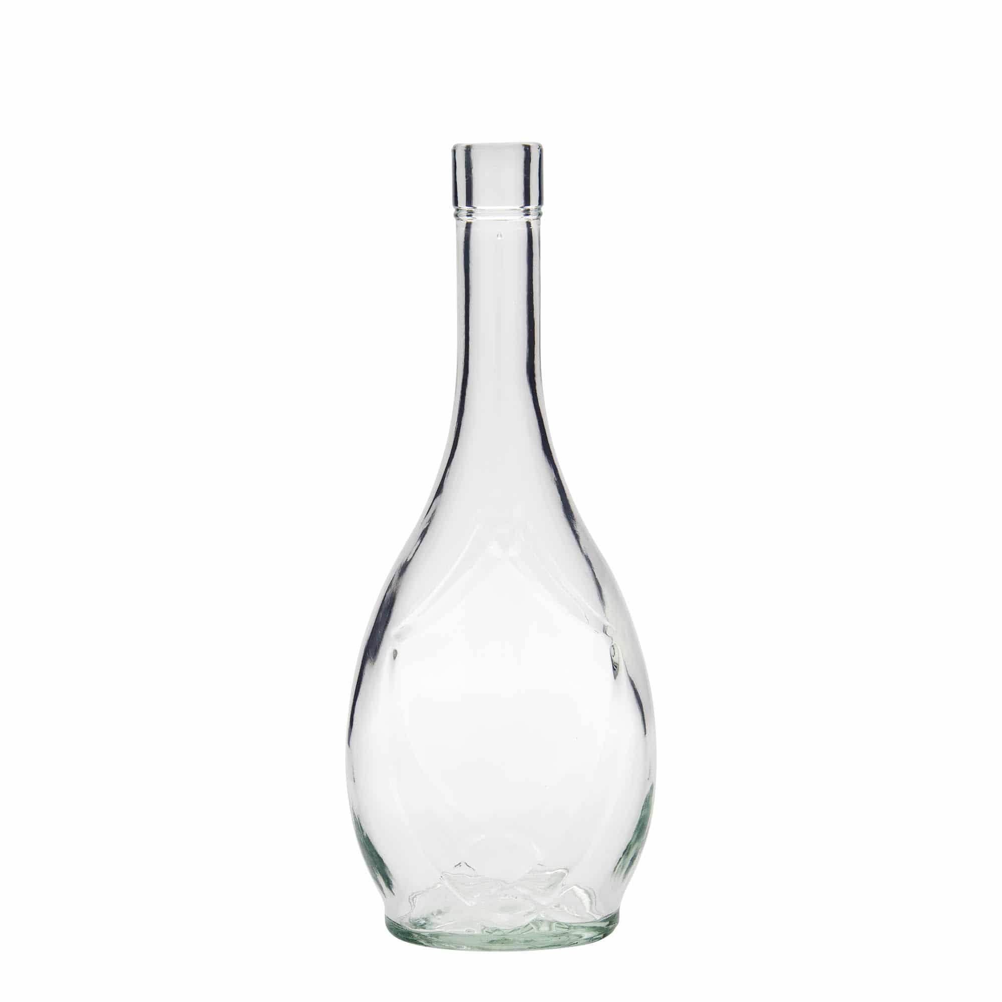 Botella de vidrio de 500 ml 'Saragossa', ovalada, boca: corcho Botella de vidrio de 500 ml 'Saragossa', ovalada, boca: corcho