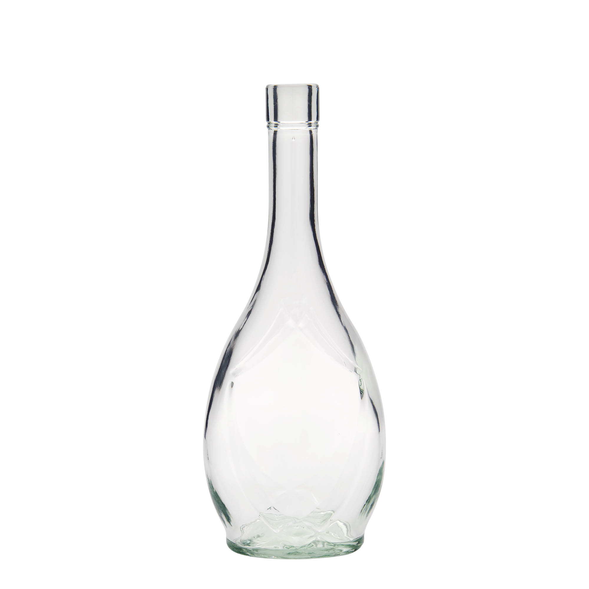 Botella de vidrio de 500 ml «Saragossa», ovalada, boca: corcho