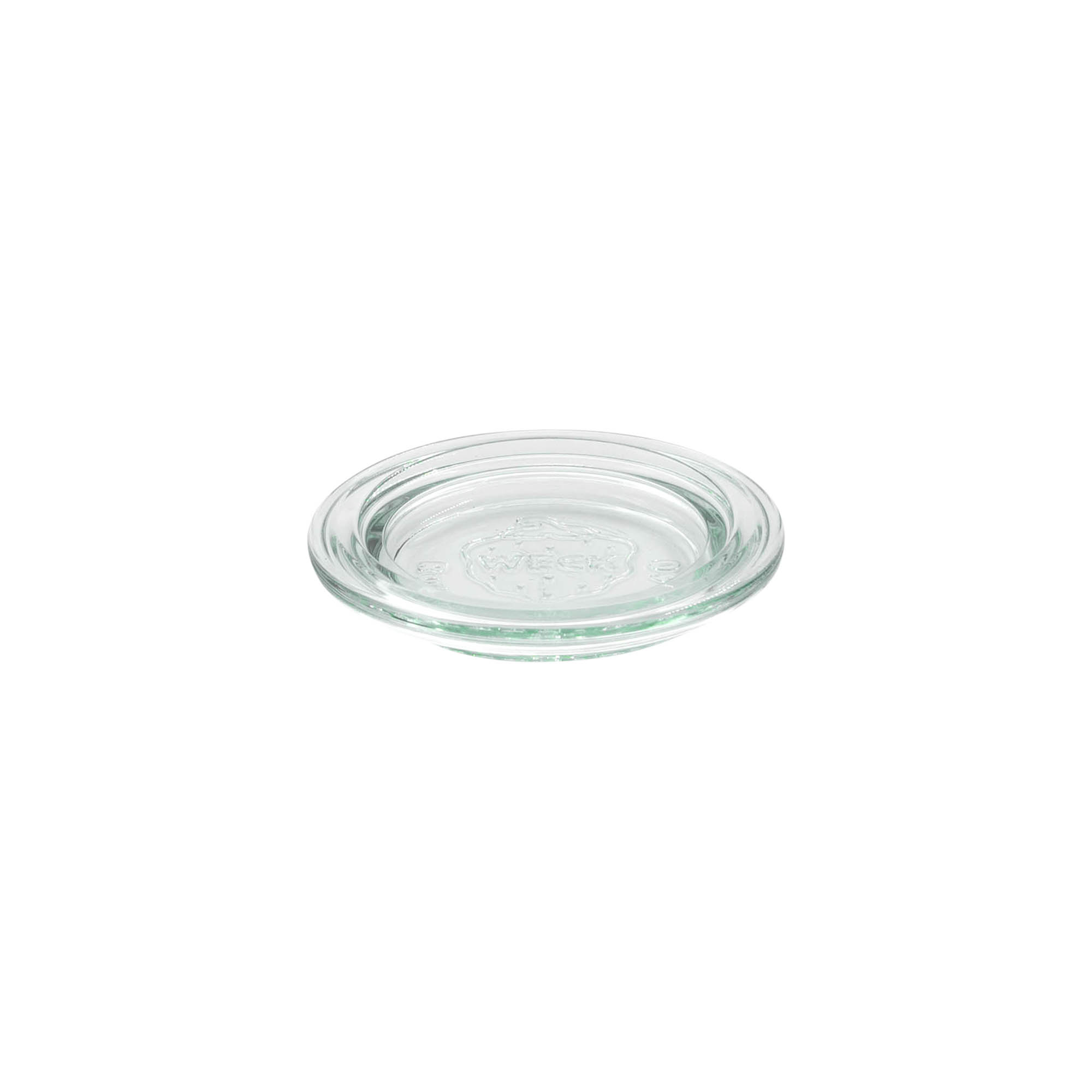 Tapa de vidrio WECK, borde redondo #, para boca: RR60 Tapa de vidrio WECK, borde redondo #, para boca: RR60