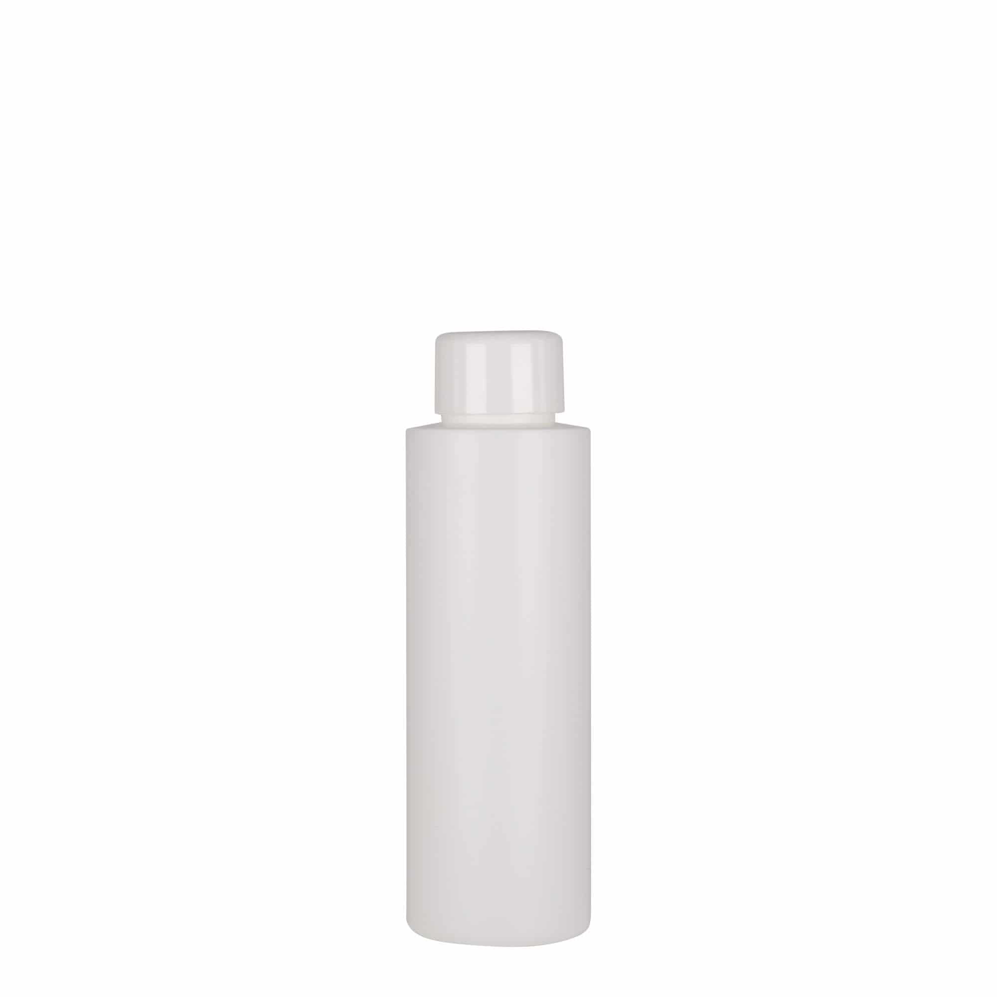 Botella de plástico 'Pipe' de 100 ml, HDPE, blanco, boca: GPI 24/410