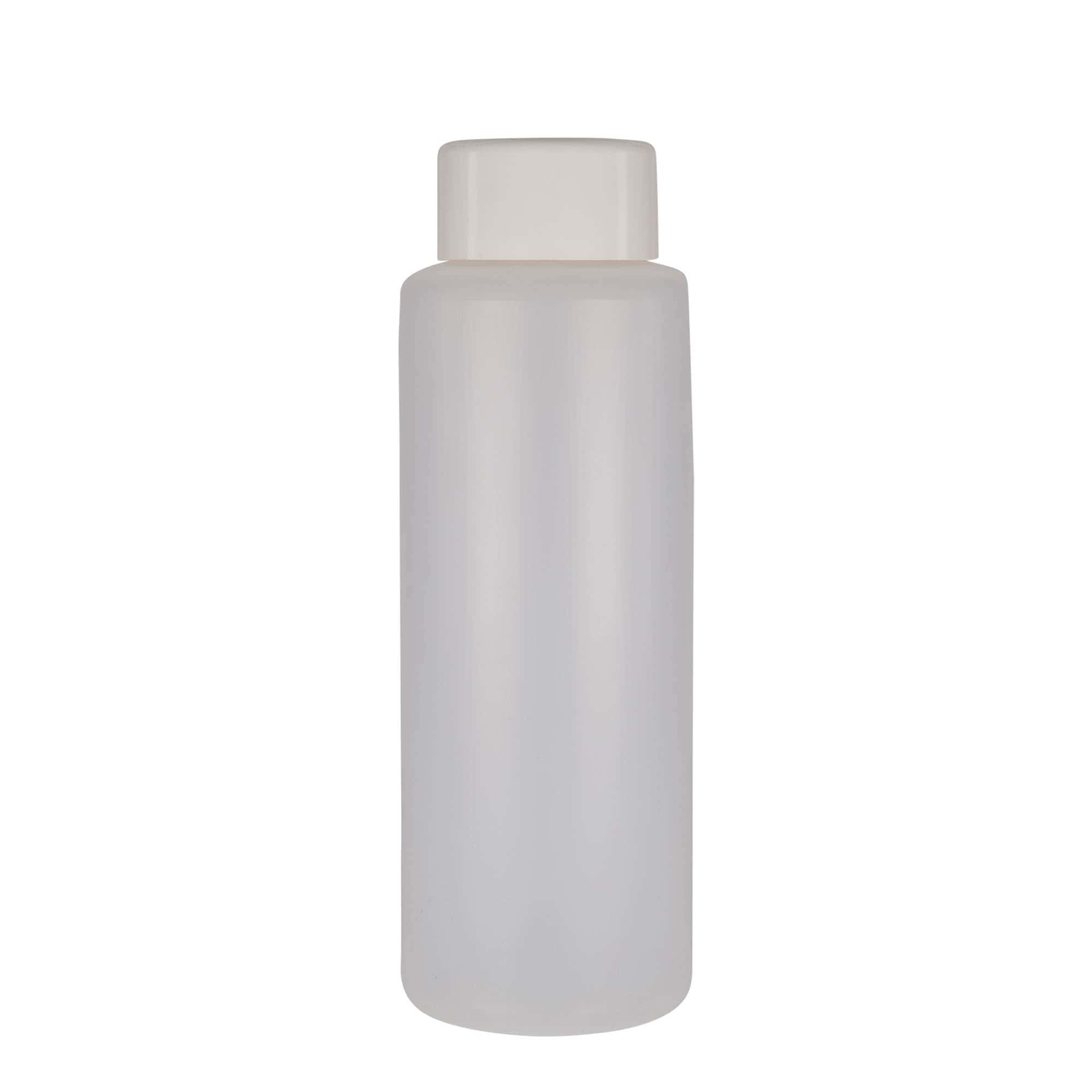 Botella redonda de 1000 ml, plástico de PE, natural, boca: tapón de rosca