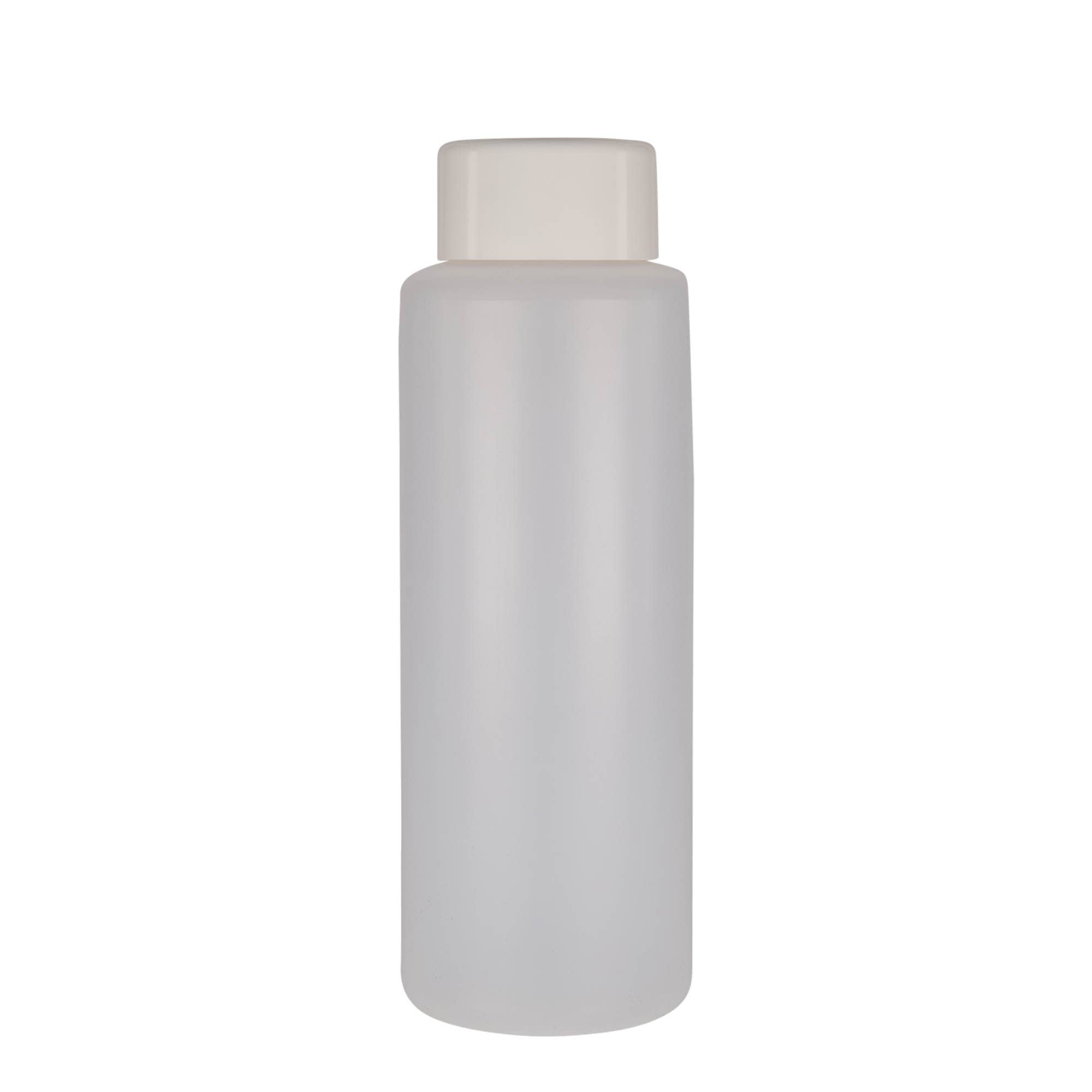 1.000 ml botella redonda, plástico PE, natural, boca: cierre de rosca