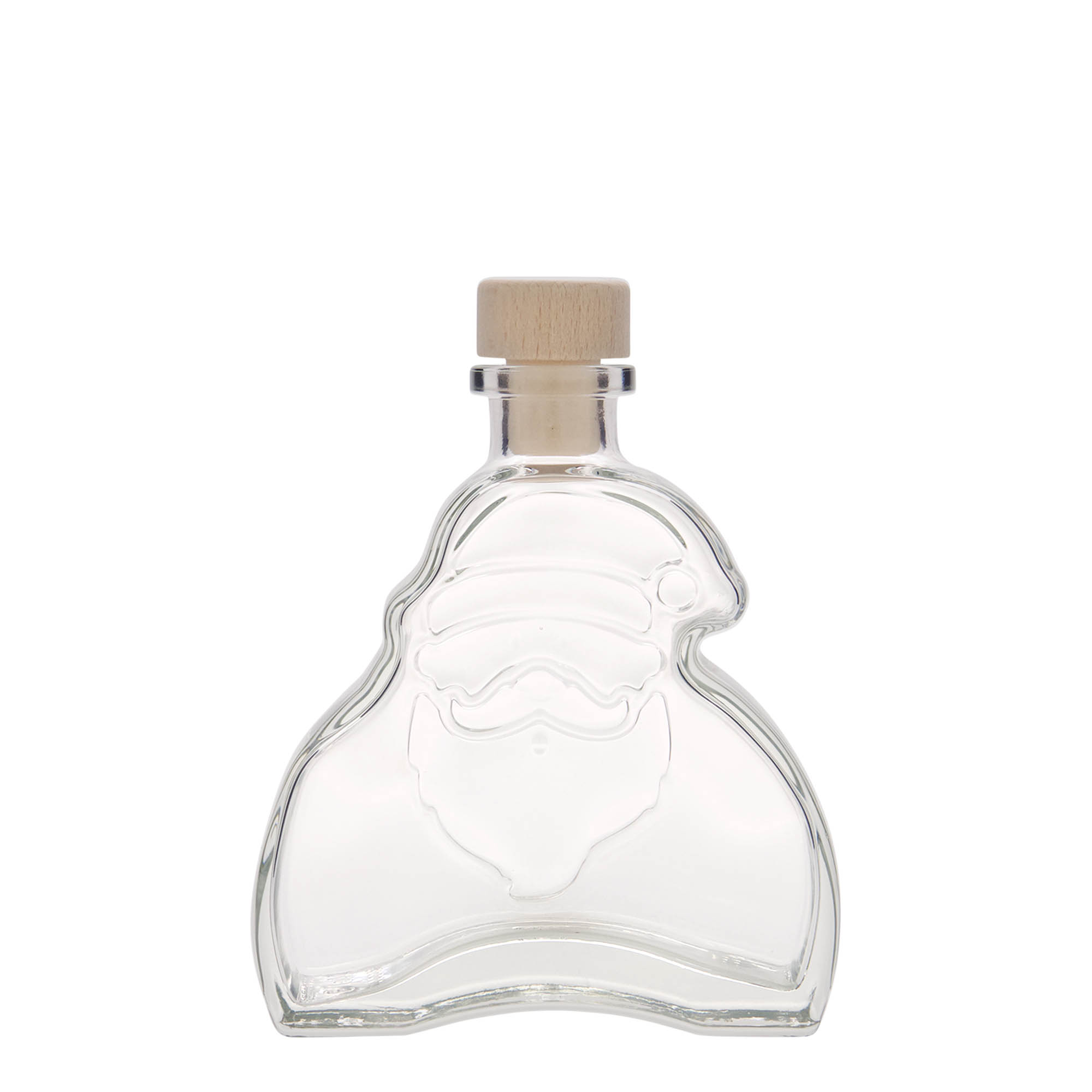 Botella de vidrio de 200 ml 'Santa Claus', boca: corcho Botella de vidrio de 200 ml 'Santa Claus', boca: corcho