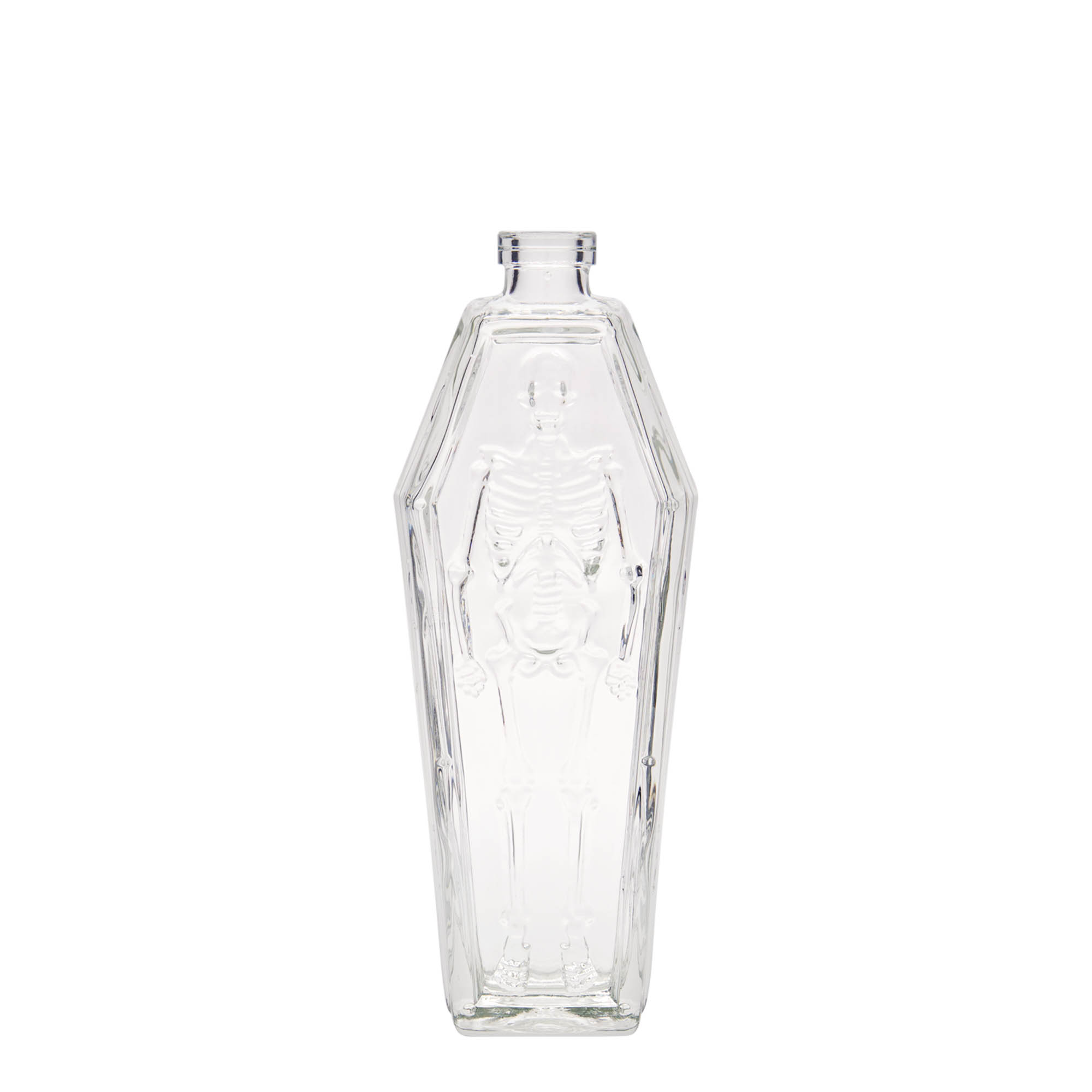 Botella de vidrio de 200 ml «ataúd», boca: corcho