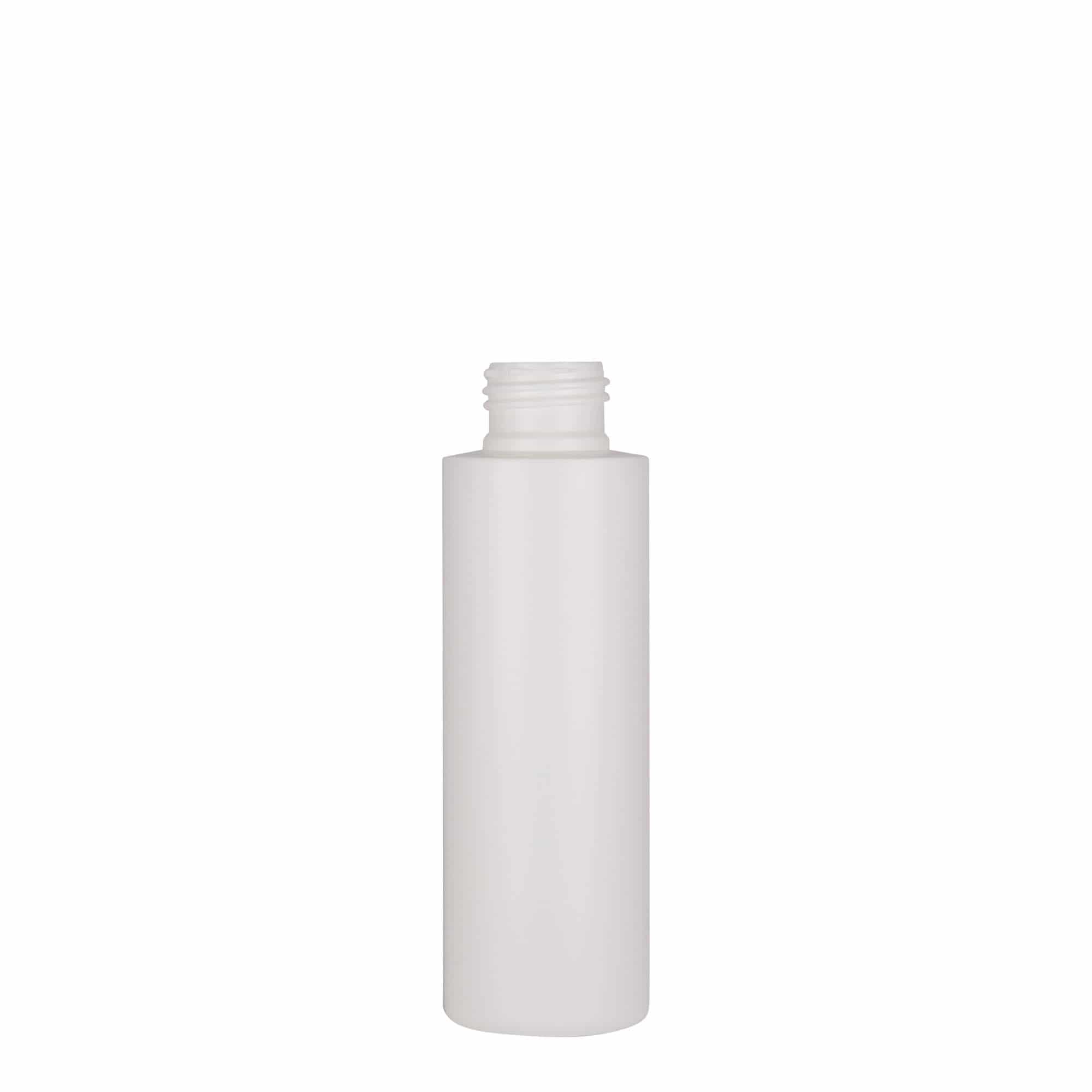 Botella de plástico de 100 ml 'Pipe', HDPE, blanca, boca: 24/410