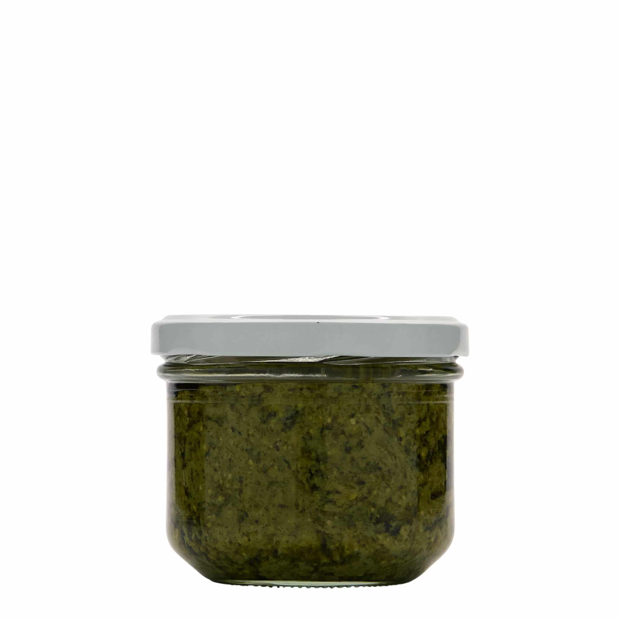250 ml tarro de vidrio con fondo plano, boca: Twist-Off (TO 82)