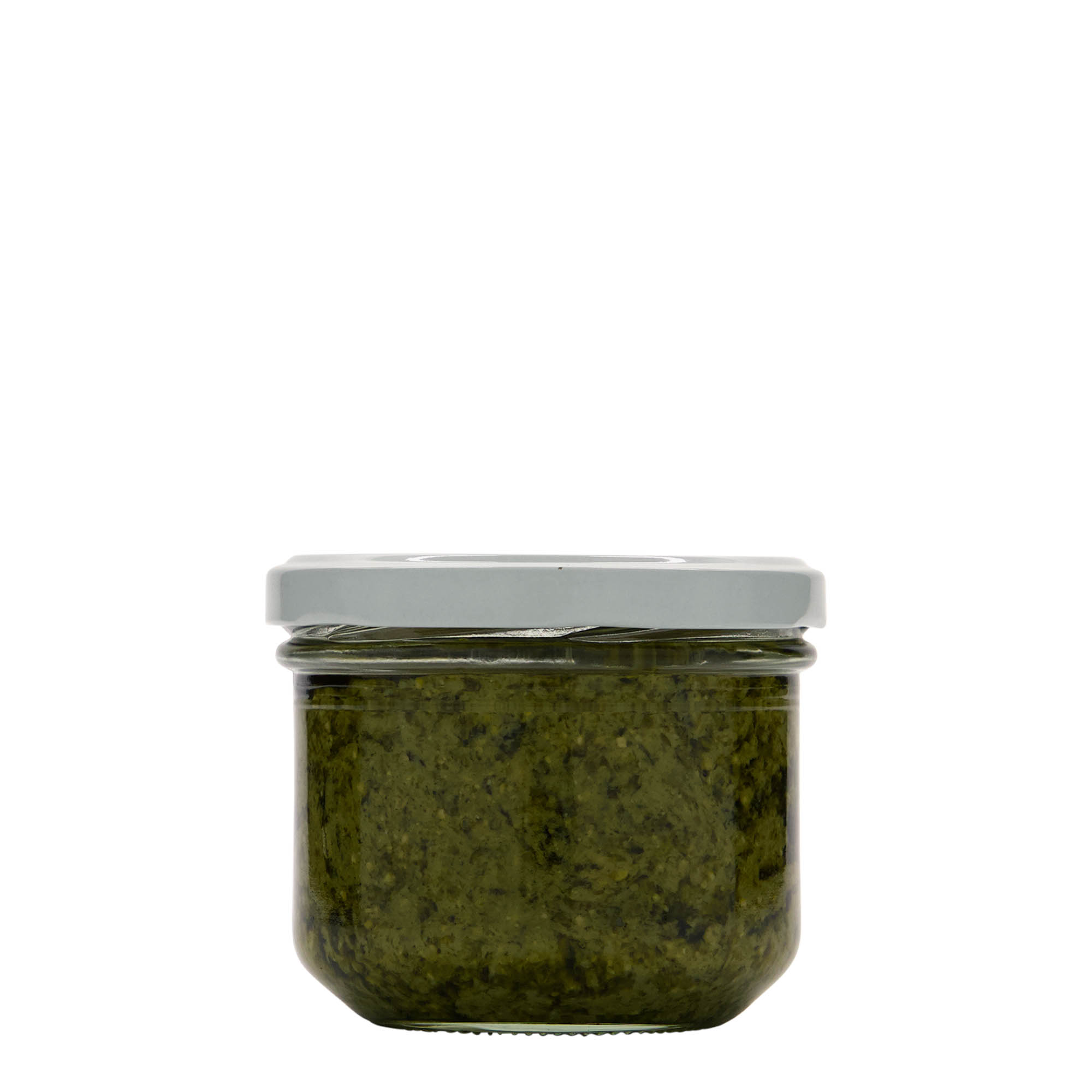 250 ml tarro de vidrio con fondo plano, boca: Twist-Off (TO 82)