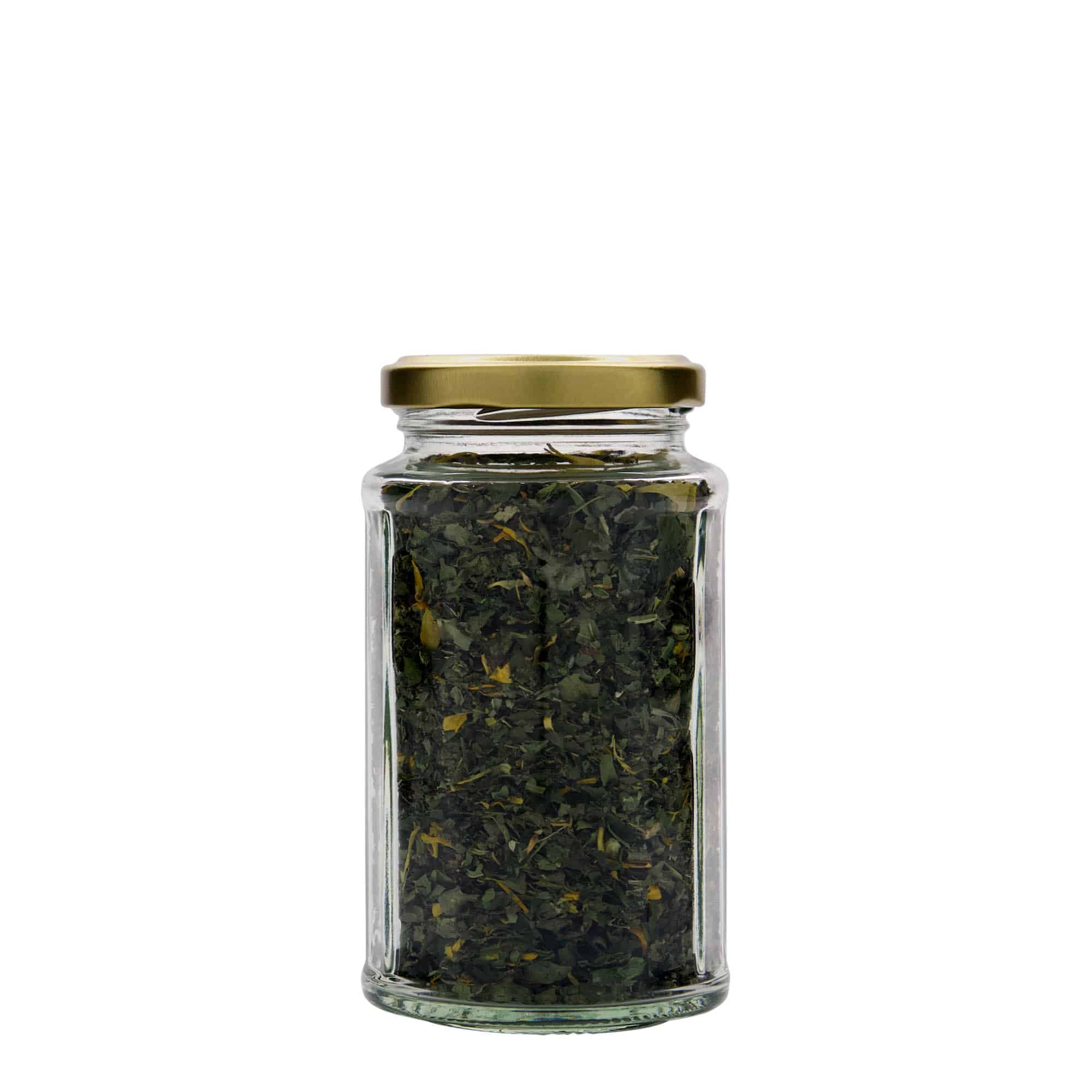 288 ml tarro hexagonal, doce lados, boca: Twist-Off (TO 58)