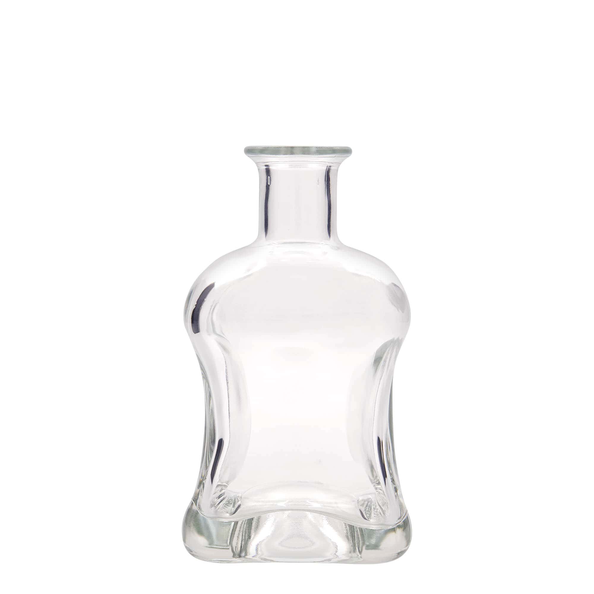 Botella de vidrio de 500 ml 'Dublin', cuadrada, boca: corcho