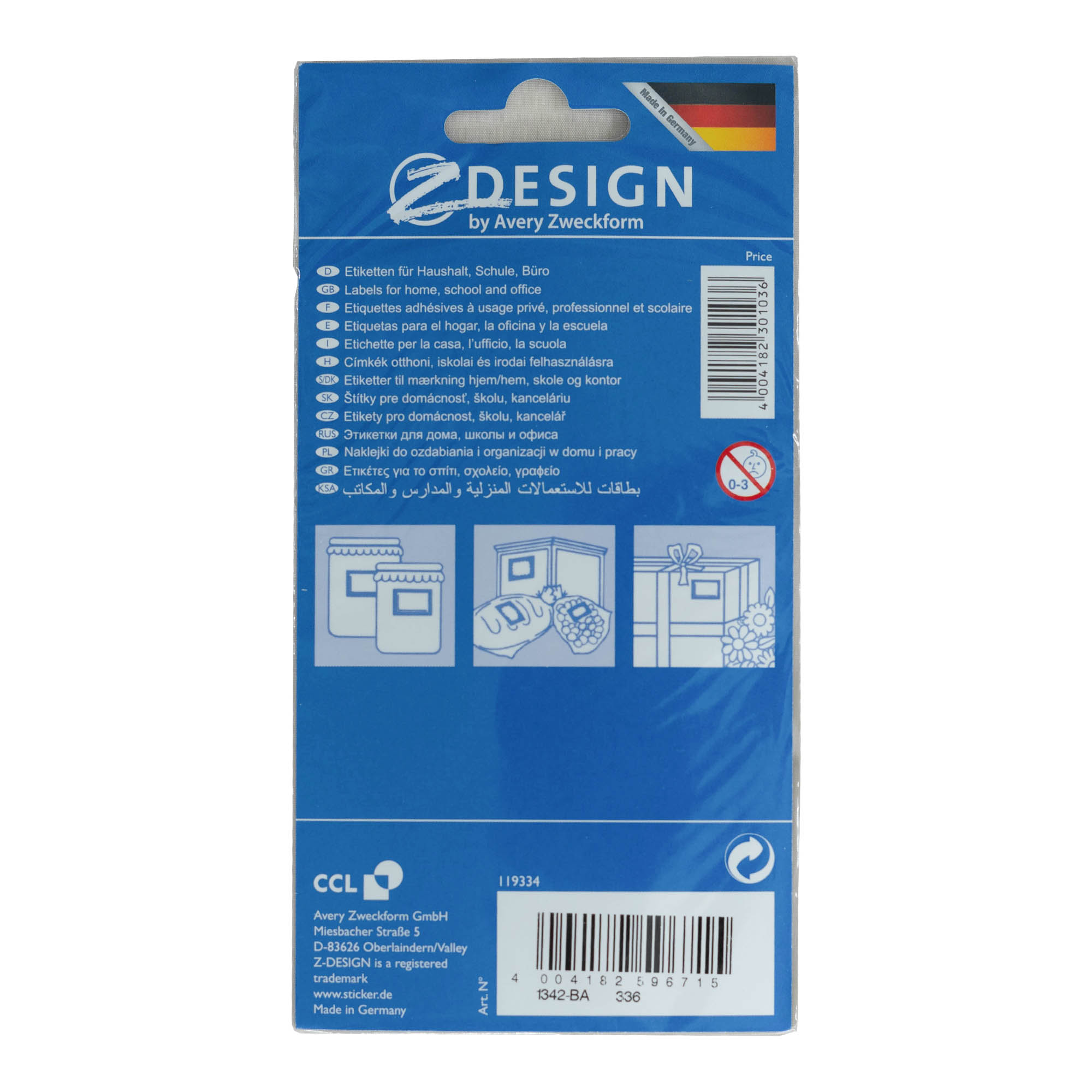 Zweckform Etiquetas 'Marco Frutas', rectangulares, papel, multicolor Zweckform Etiquetas 'Marco Frutas', rectangulares, papel, multicolor