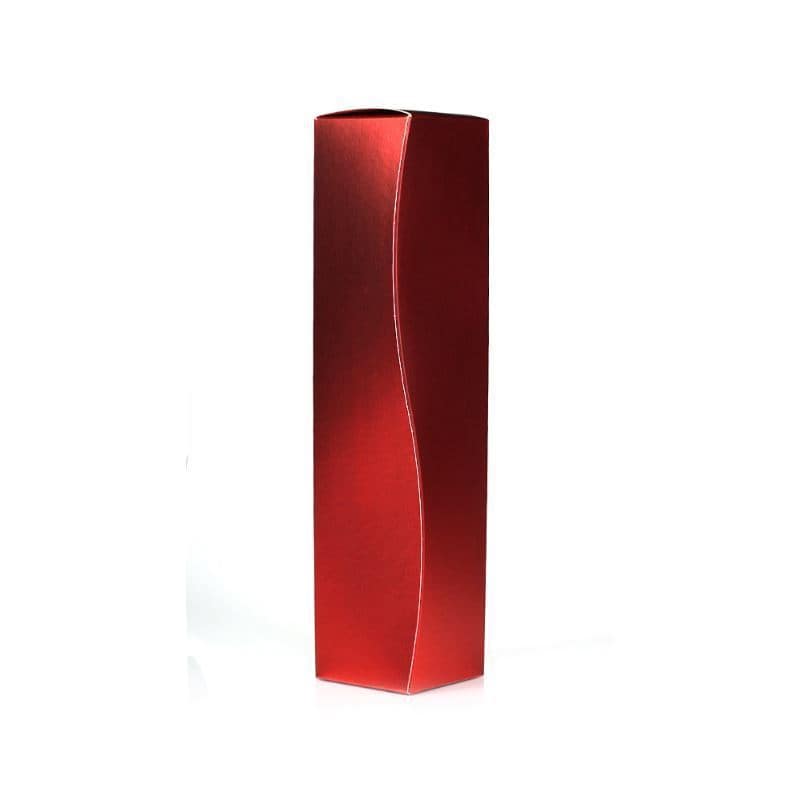 Caja de regalo 'Metallic', rectangular, cartón, rojo