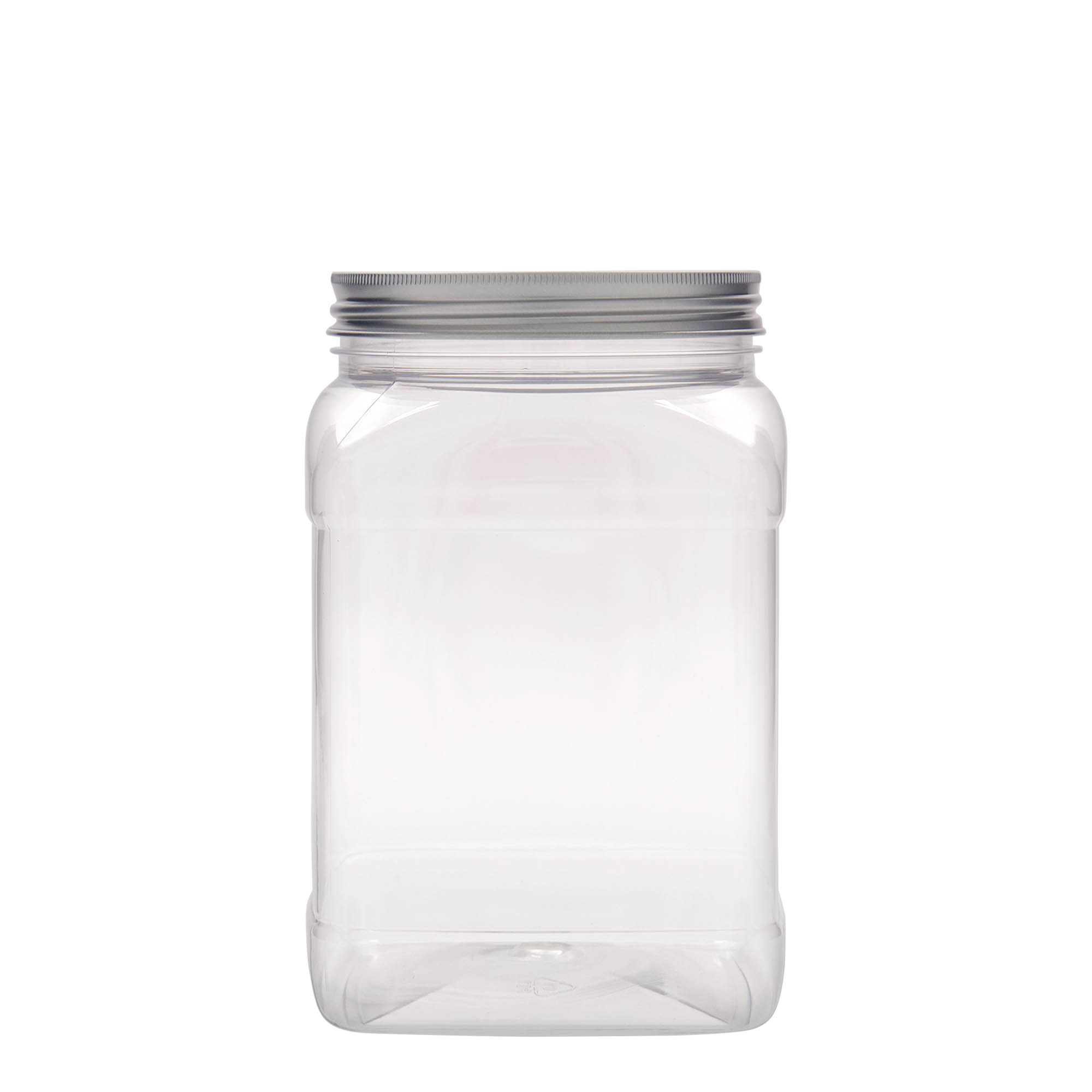 1.500 ml lata PET 'Dana', cuadrada, plástico, boca: 100/400