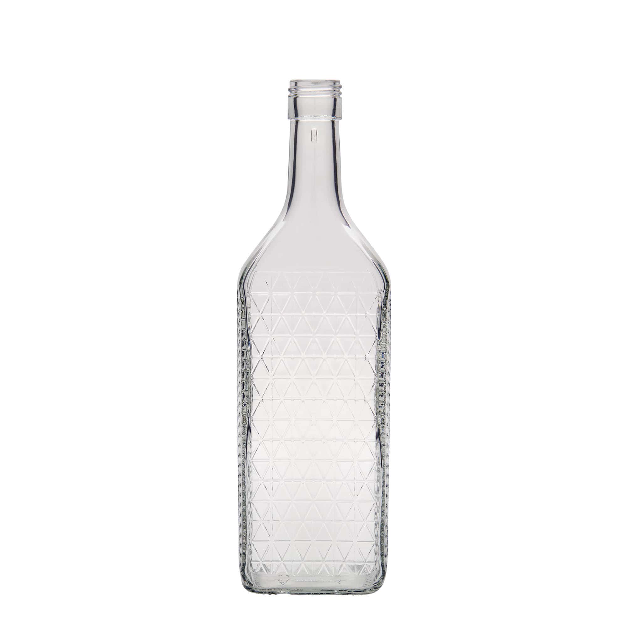 Botella de vidrio de 700 ml 'Caruso', rectangular, boca: PP 31,5