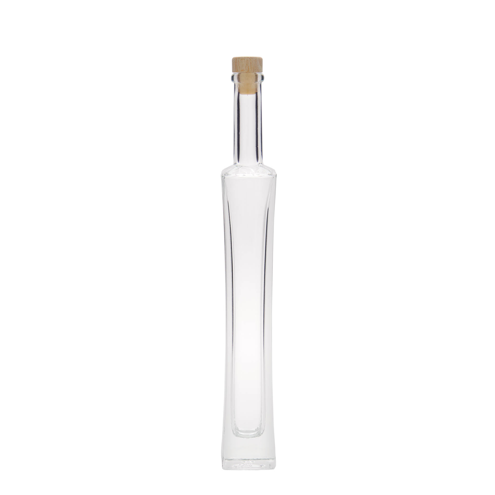 Botella de cristal de 100 ml 'Koko', cuadrada, boca: corcho
