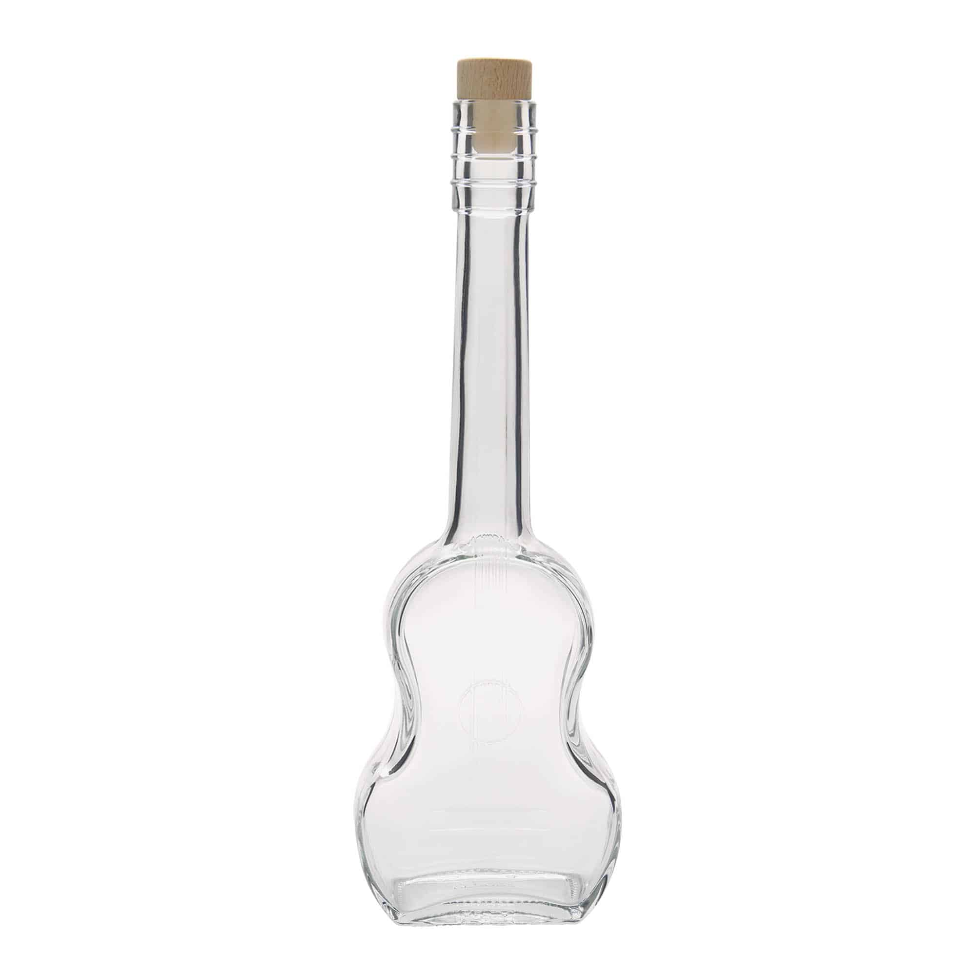 Botella de vidrio 'Guitarra' de 500 ml, boca: corcho