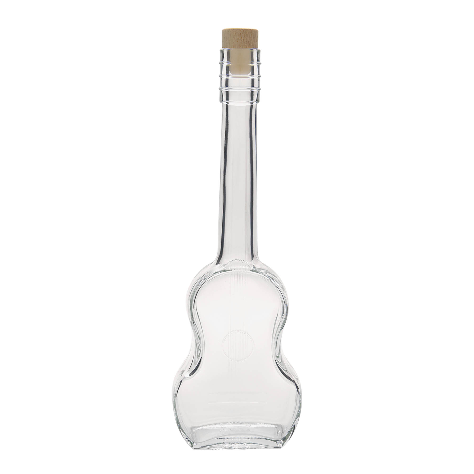 Botella de vidrio de 500 ml 'Guitarra', boca: corcho