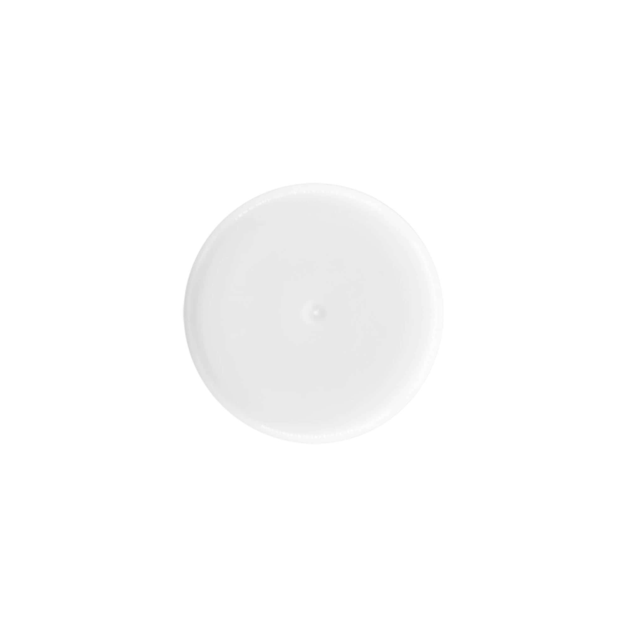 Tapa para botella roll-on de 50 ml, plástico PP, blanca, para apertura: cierre de rosca