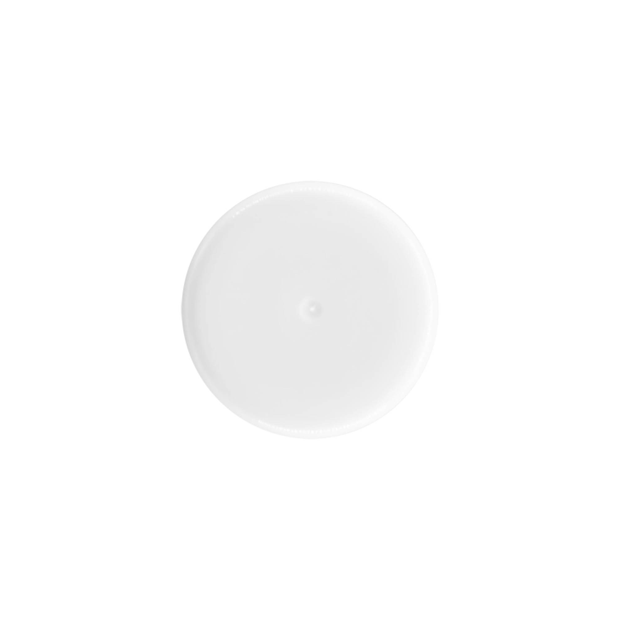 Tapa para botella roll-on de 50 ml, plástico PP, blanca, para apertura: cierre de rosca