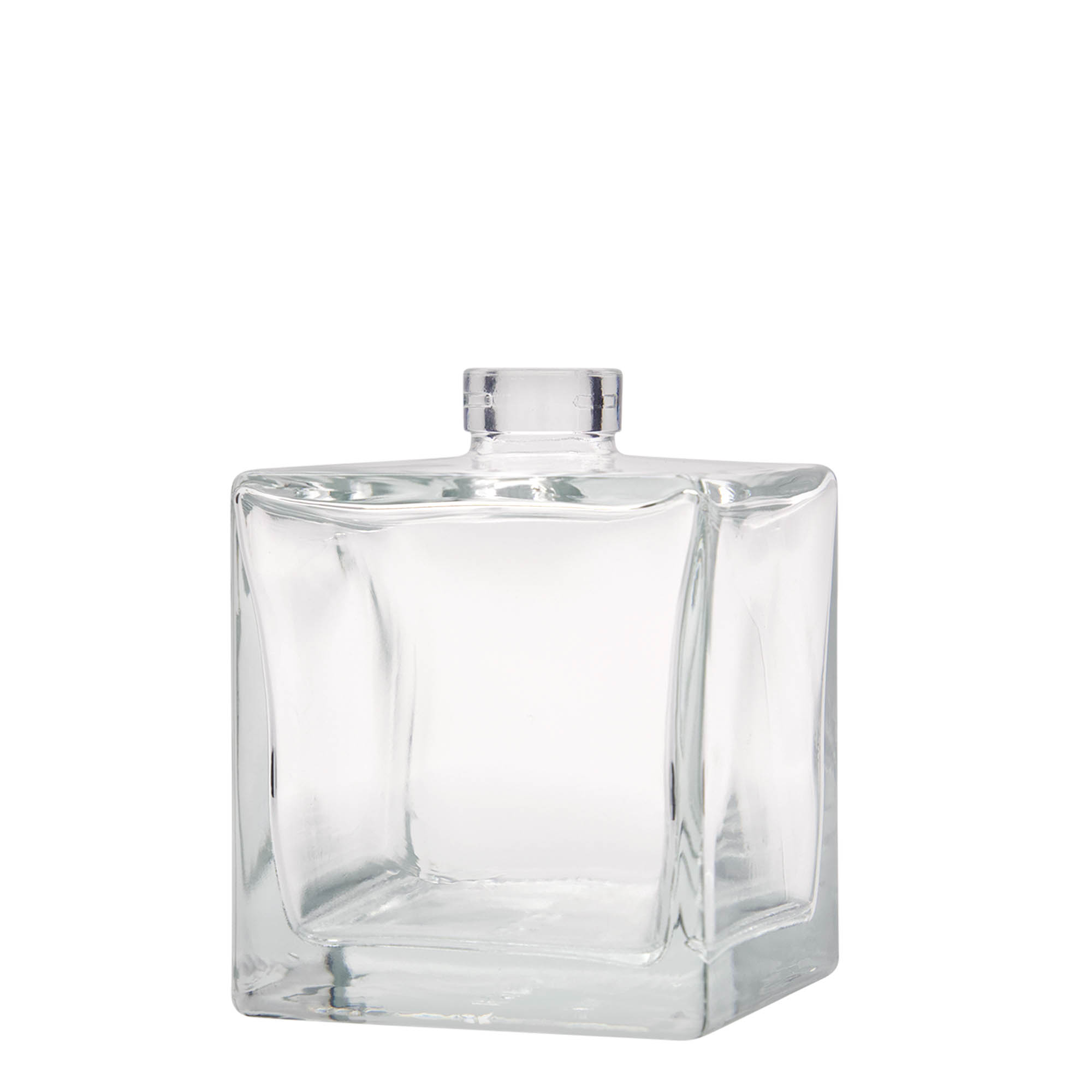 Botella de vidrio de 500 ml 'Cube', cuadrada, boca: corcho Botella de vidrio de 500 ml 'Cube', cuadrada, boca: corcho