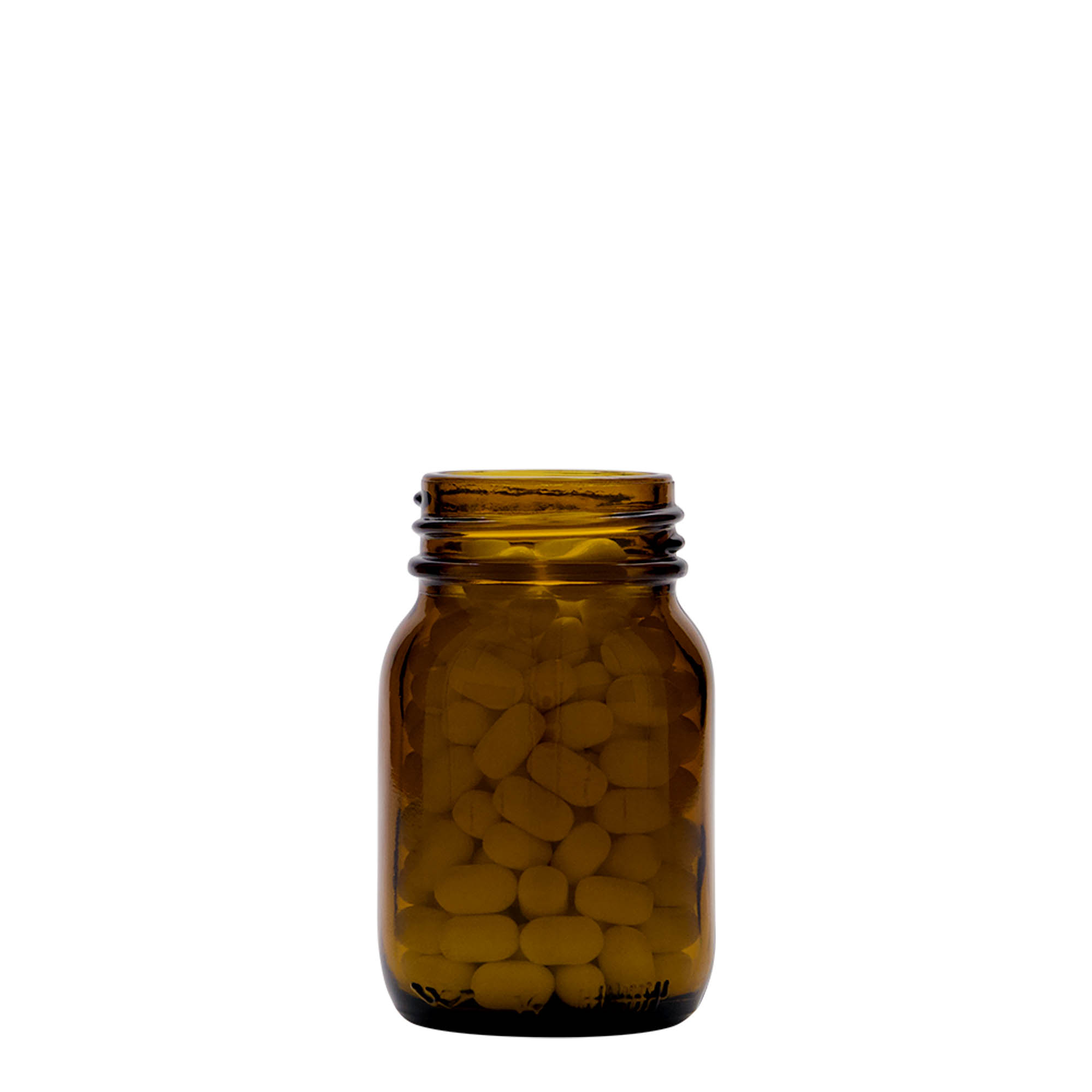75 ml frasco de cuello ancho, marrón, boca: DIN 40