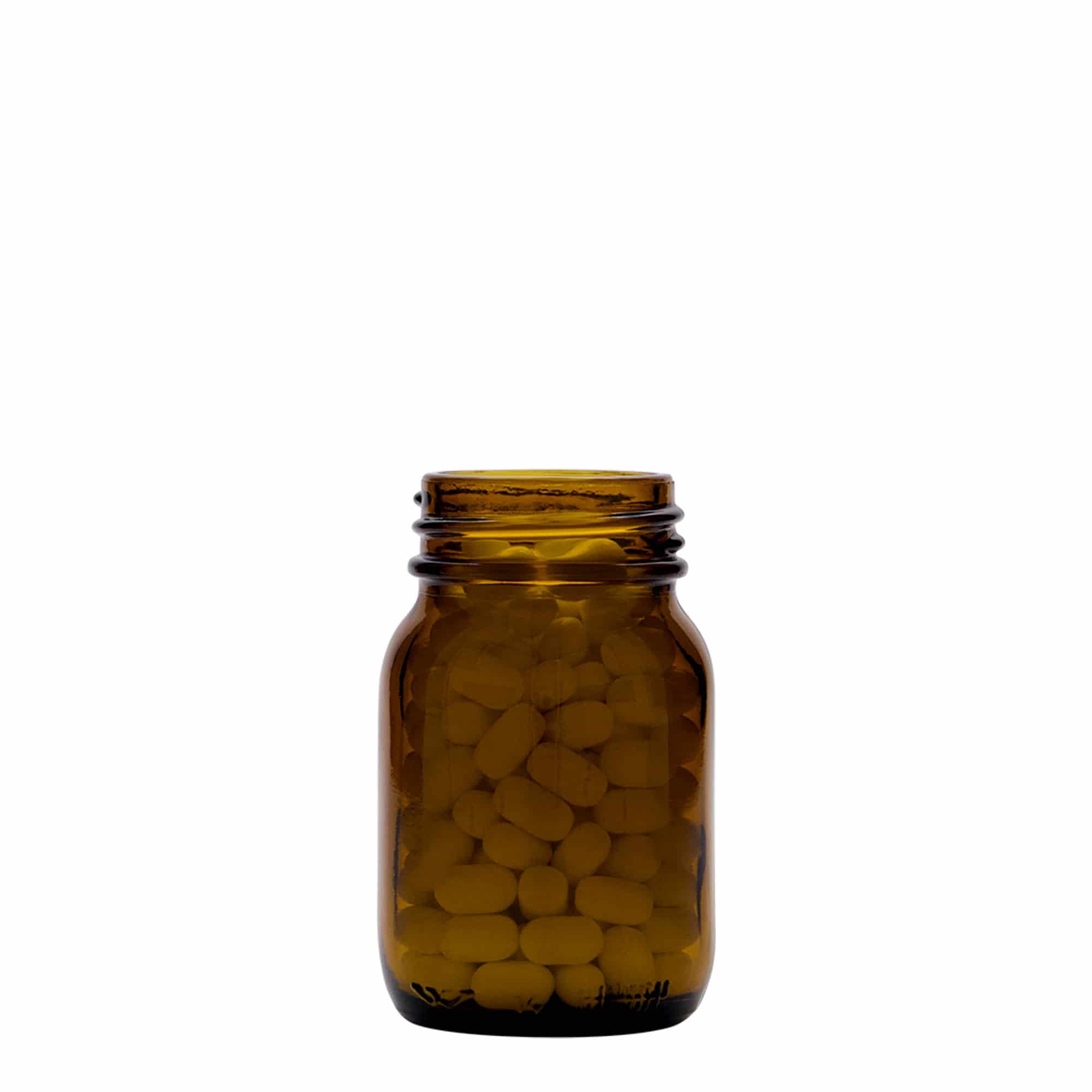 75 ml frasco de cuello ancho, marrón, boca: DIN 40