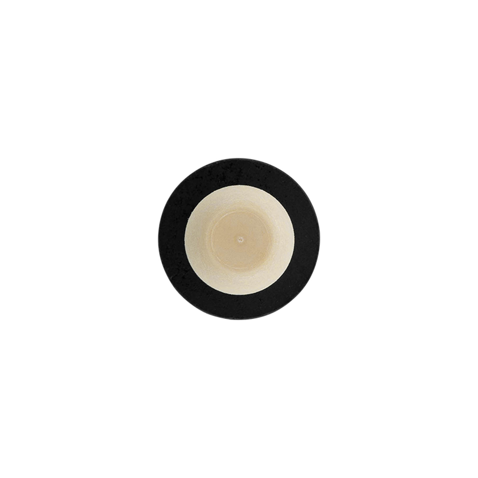 Tapones de corcho con asa de 19 mm, madera/plástico, negro, para boquilla: corcho