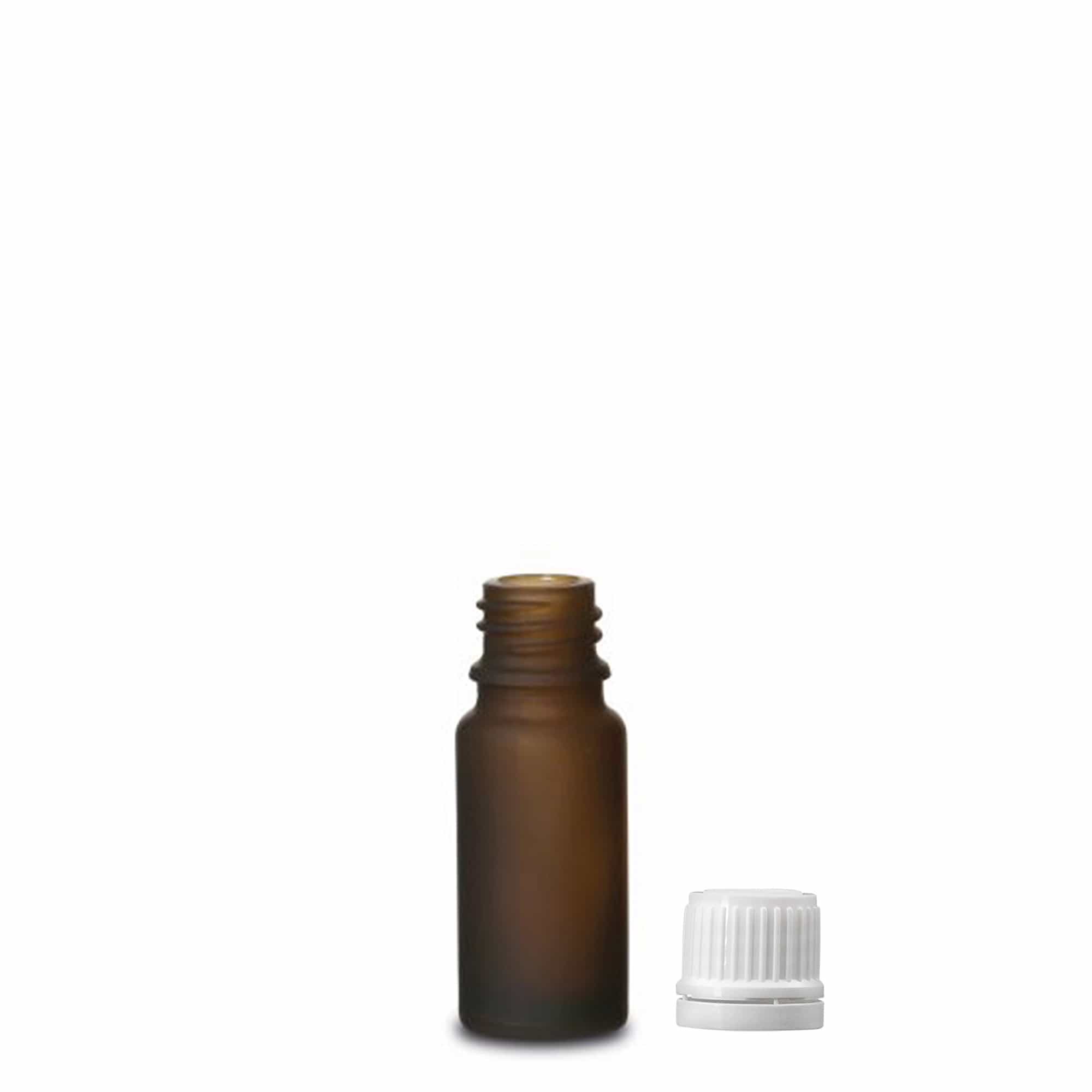 Frasco medicinal 10ml, vidrio, marrón esmerilado, boca: DIN 18