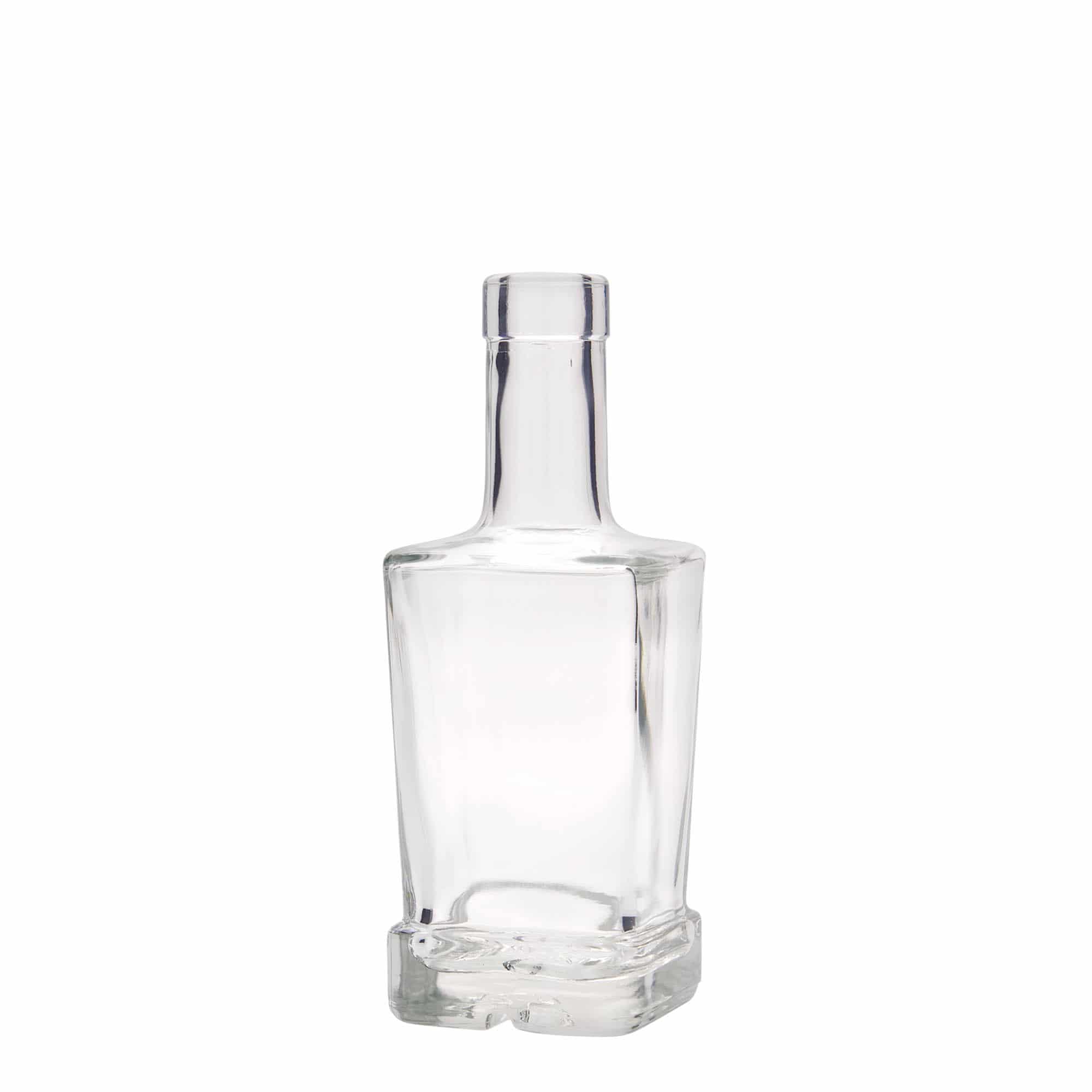 Botella de vidrio de 250 ml «Rene», cuadrada, boca: corcho
