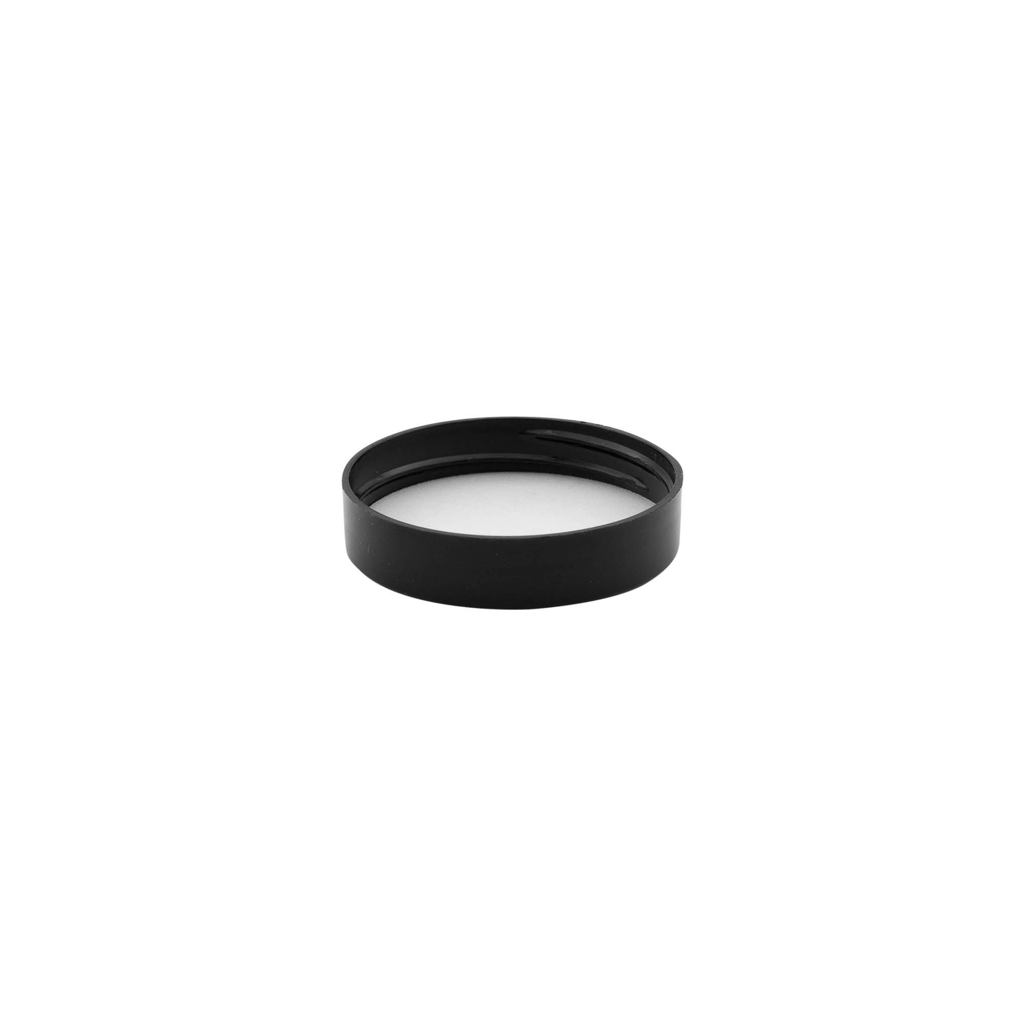 Tapa roscada, plástico PP, negro, para boca: 48/400