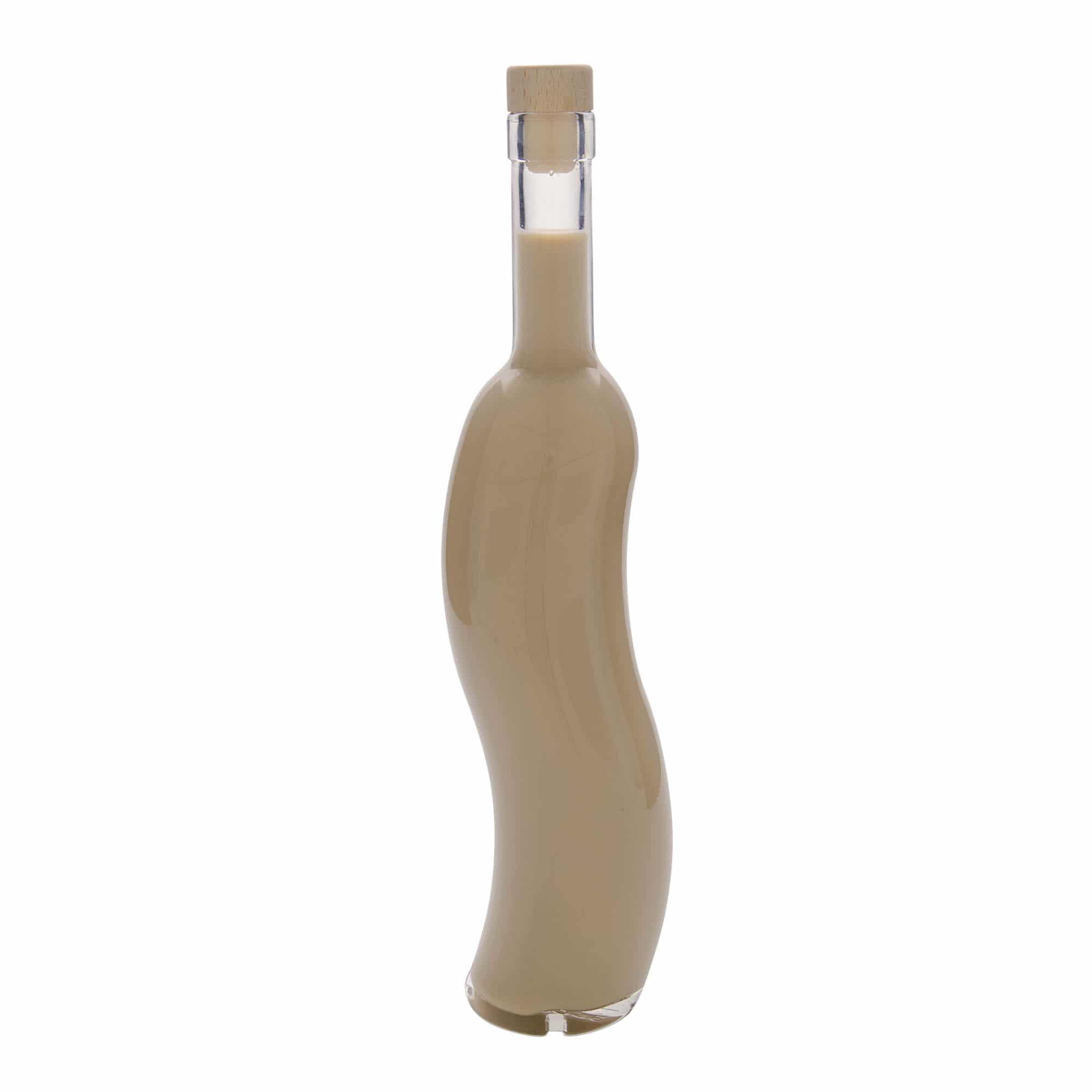 Botella de vidrio de 500 ml 'La-Ola', semiredonda, boca: corcho