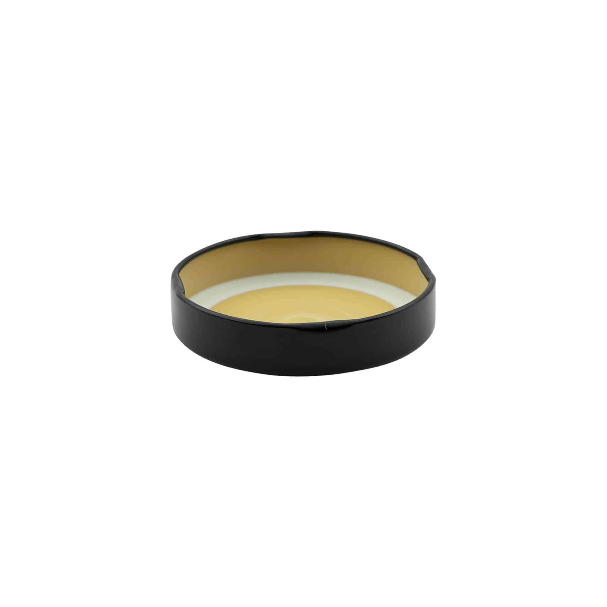 Tapa Deep-Twist-Off, hojalata, negro, para boca: Deep-TO 66