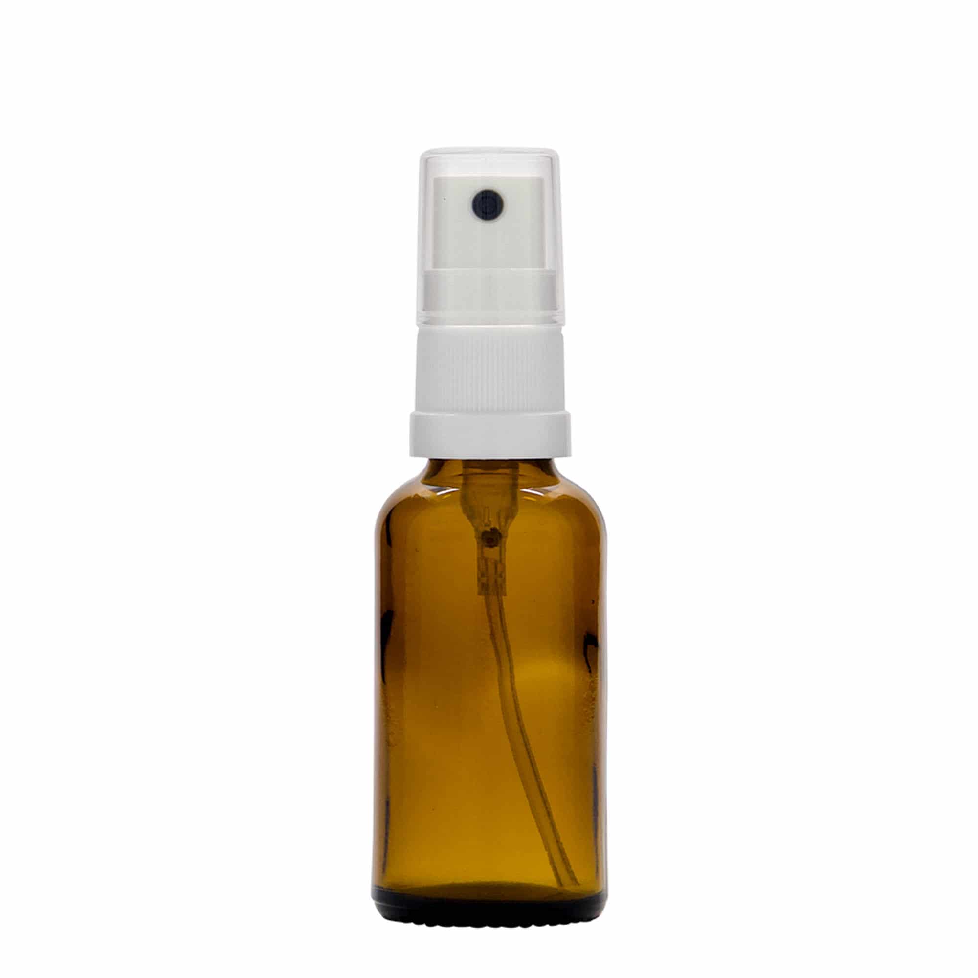 Frasco pulverizador de medicamentos de 30 ml, vidrio, marrón, boca: DIN 18 Frasco pulverizador de medicamentos de 30 ml, vidrio, marrón, boca: DIN 18