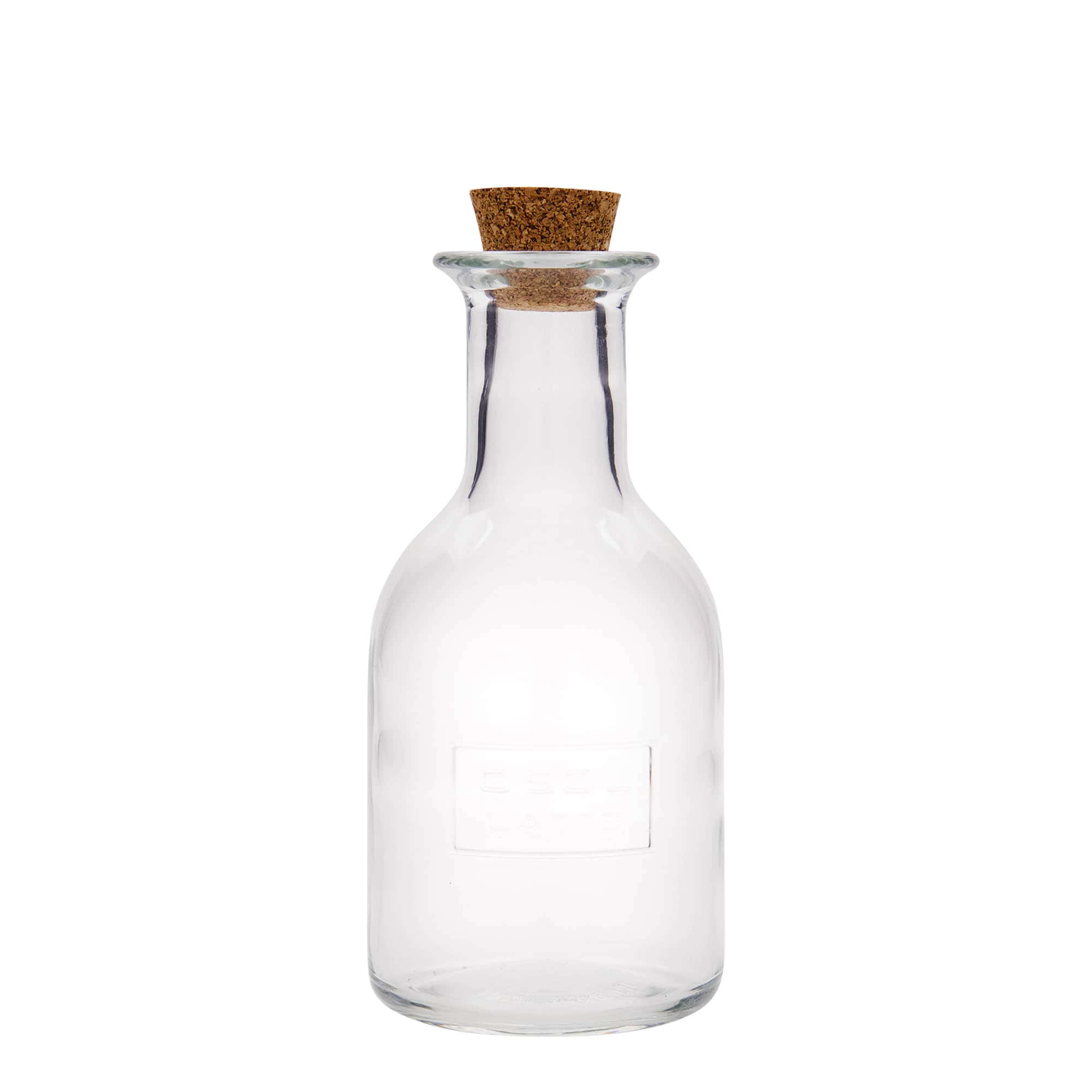 Botella de vidrio 'Optima Latte' de 500 ml, boca: corcho
