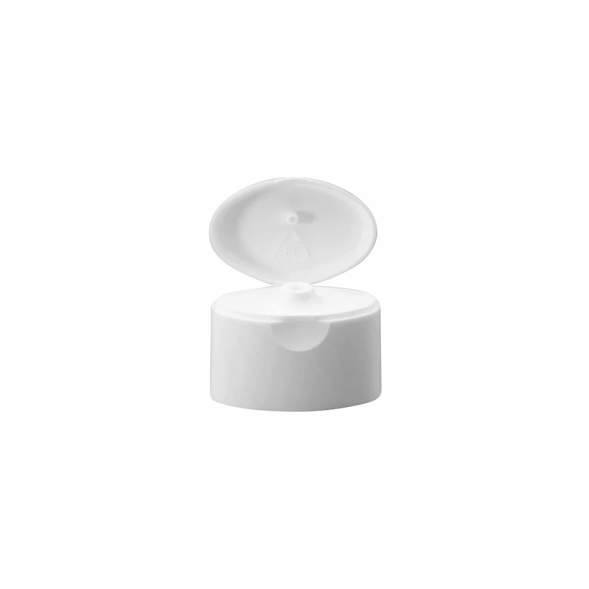 Tapa roscada con bisagra abatible para 'Indy', plástico, blanco Tapa roscada con bisagra abatible para 'Indy', plástico, blanco