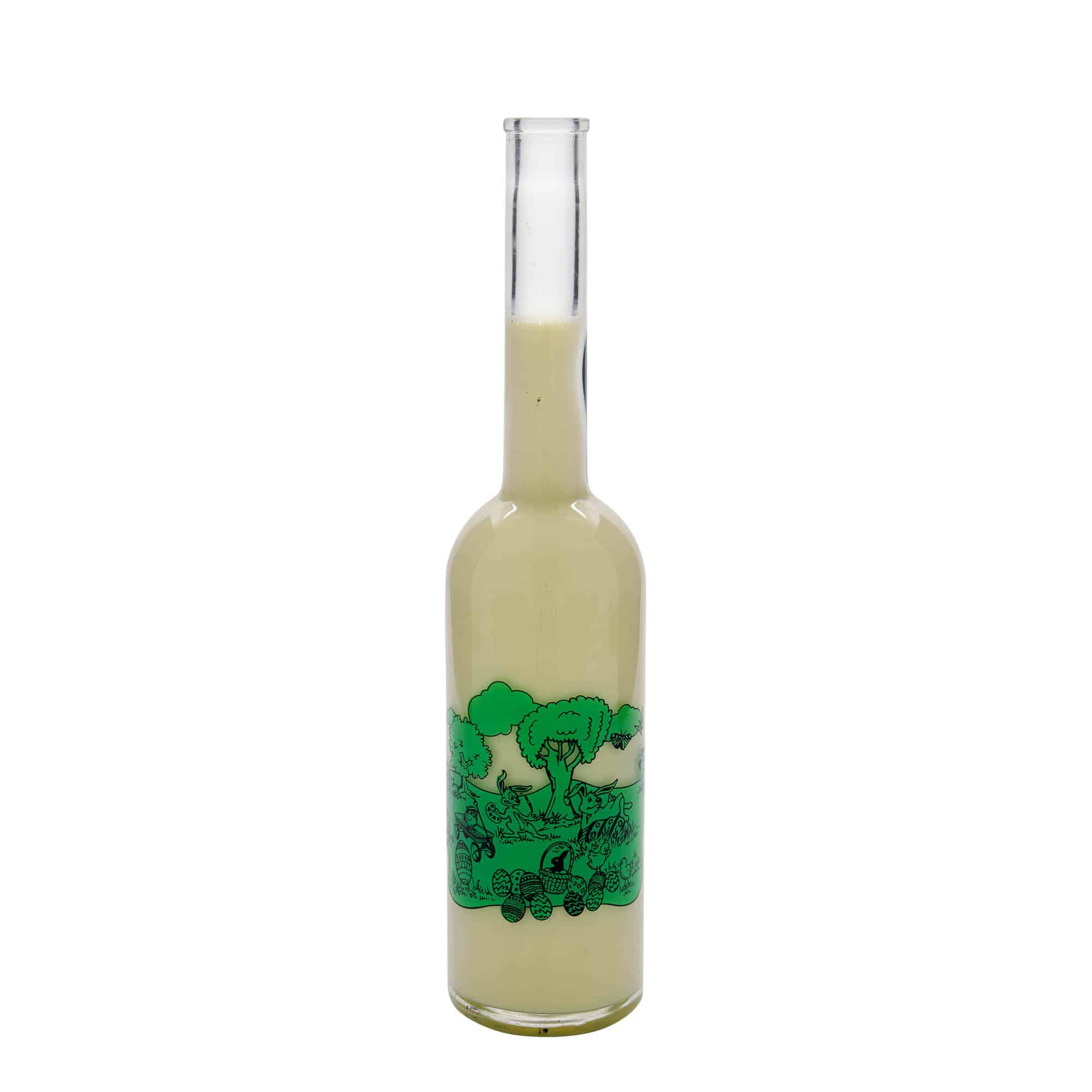 Botella de vidrio 'Opera' de 500 ml, motivo: Feliz Pascua, boca: corcho