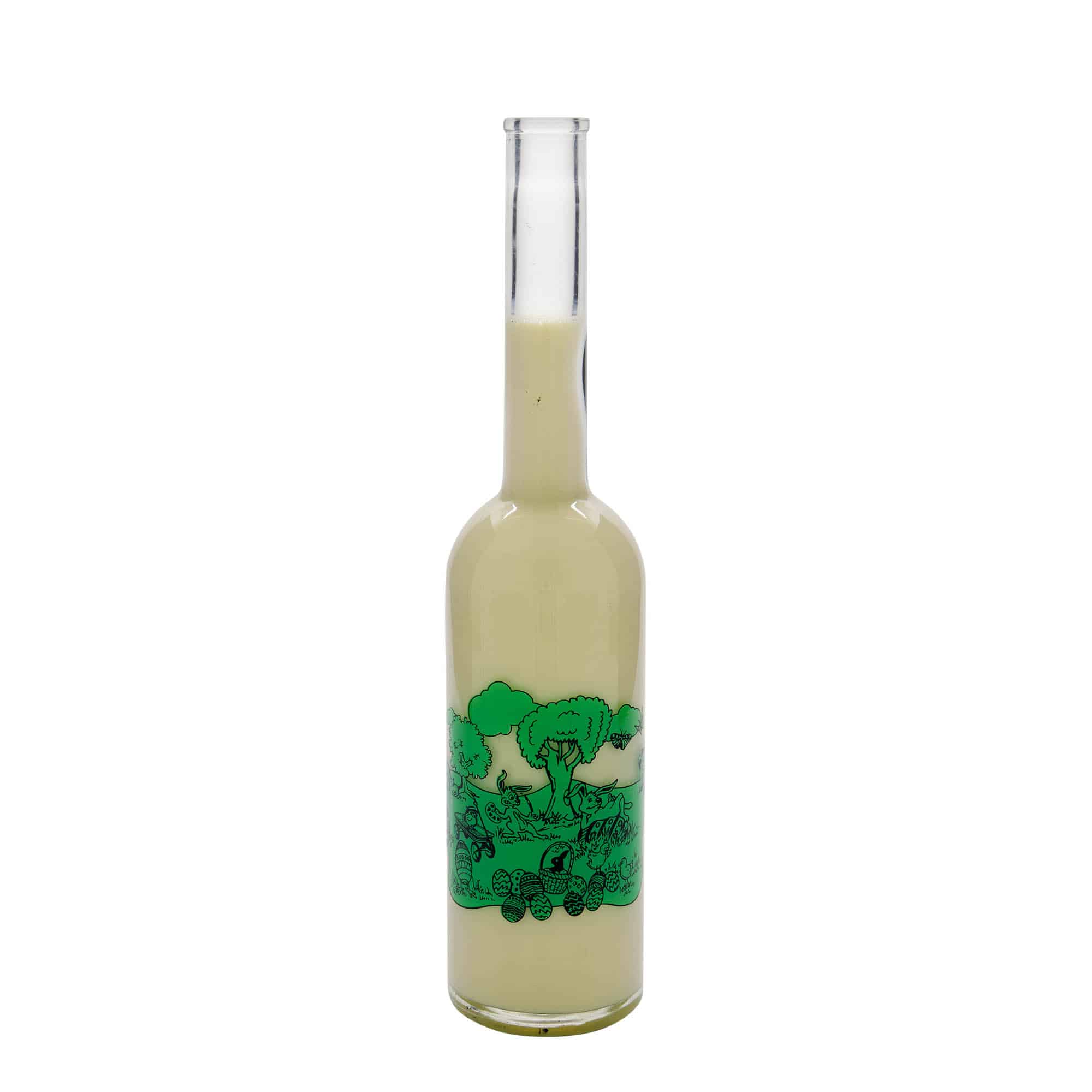 Botella de vidrio de 500 ml 'Opera', motivo: Feliz Pascua, boca: corcho